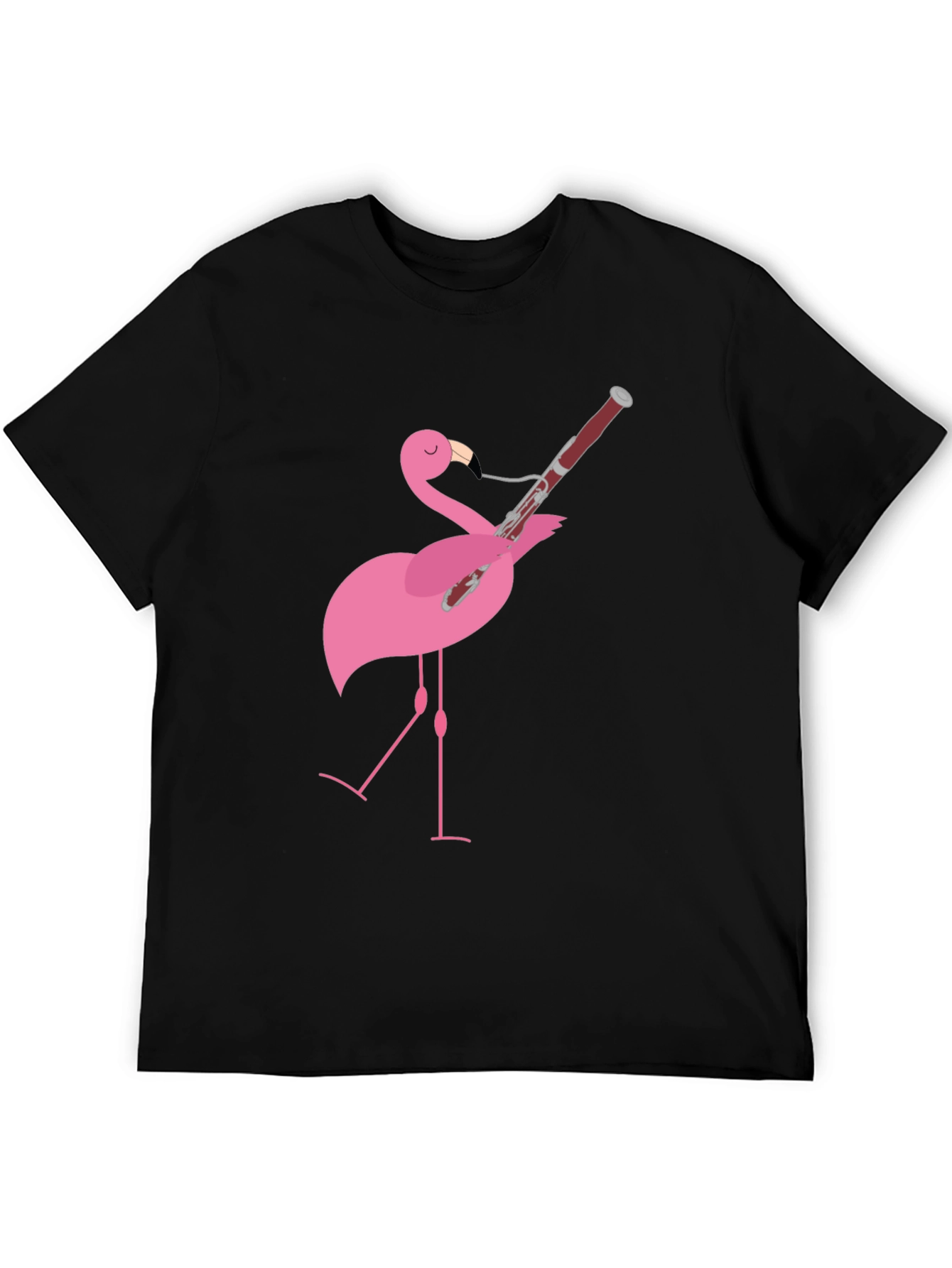 Flamingo Bassoon Player Graphic Tee