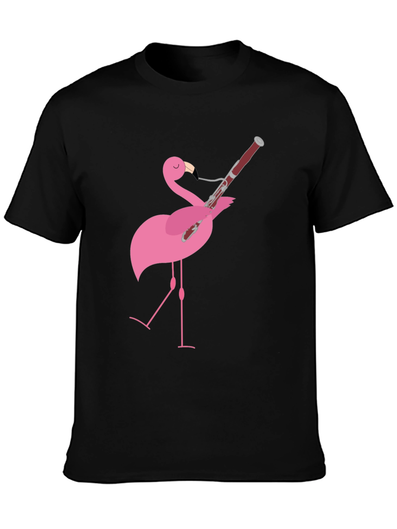 Flamingo Bassoon Player Graphic Tee