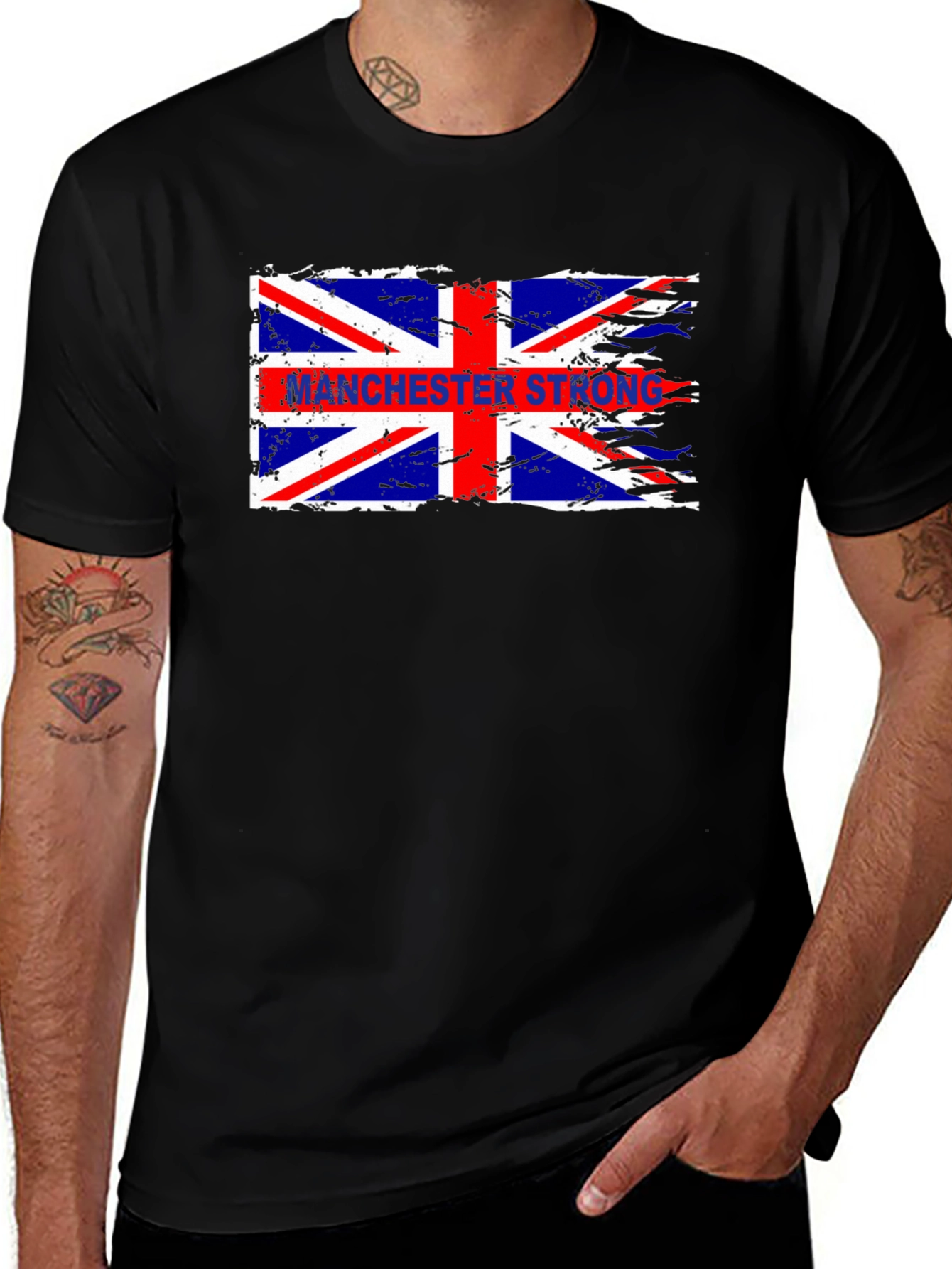 Manchester Strong Union Jack Graphic T-Shirt