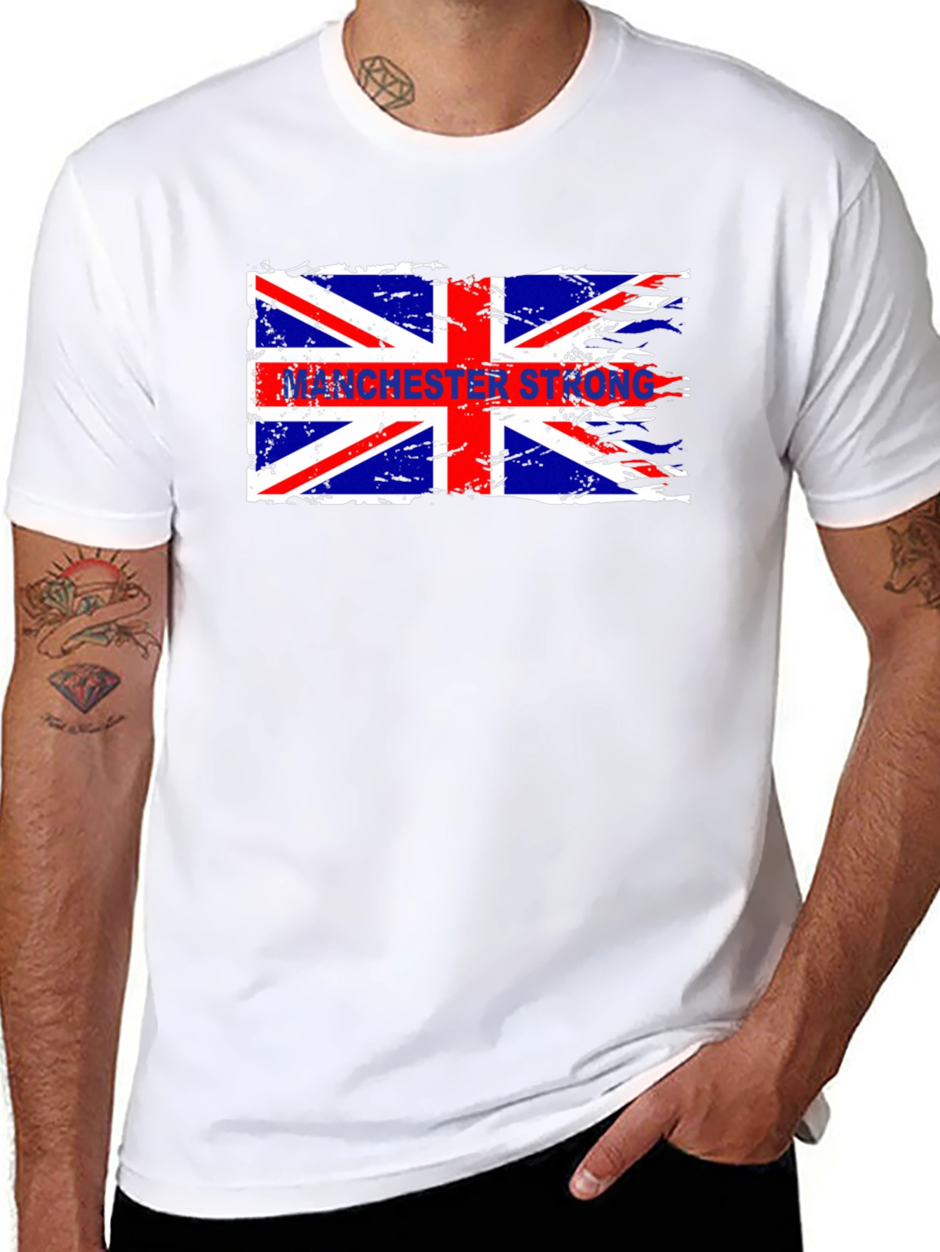 Manchester Strong Union Jack Graphic T-Shirt