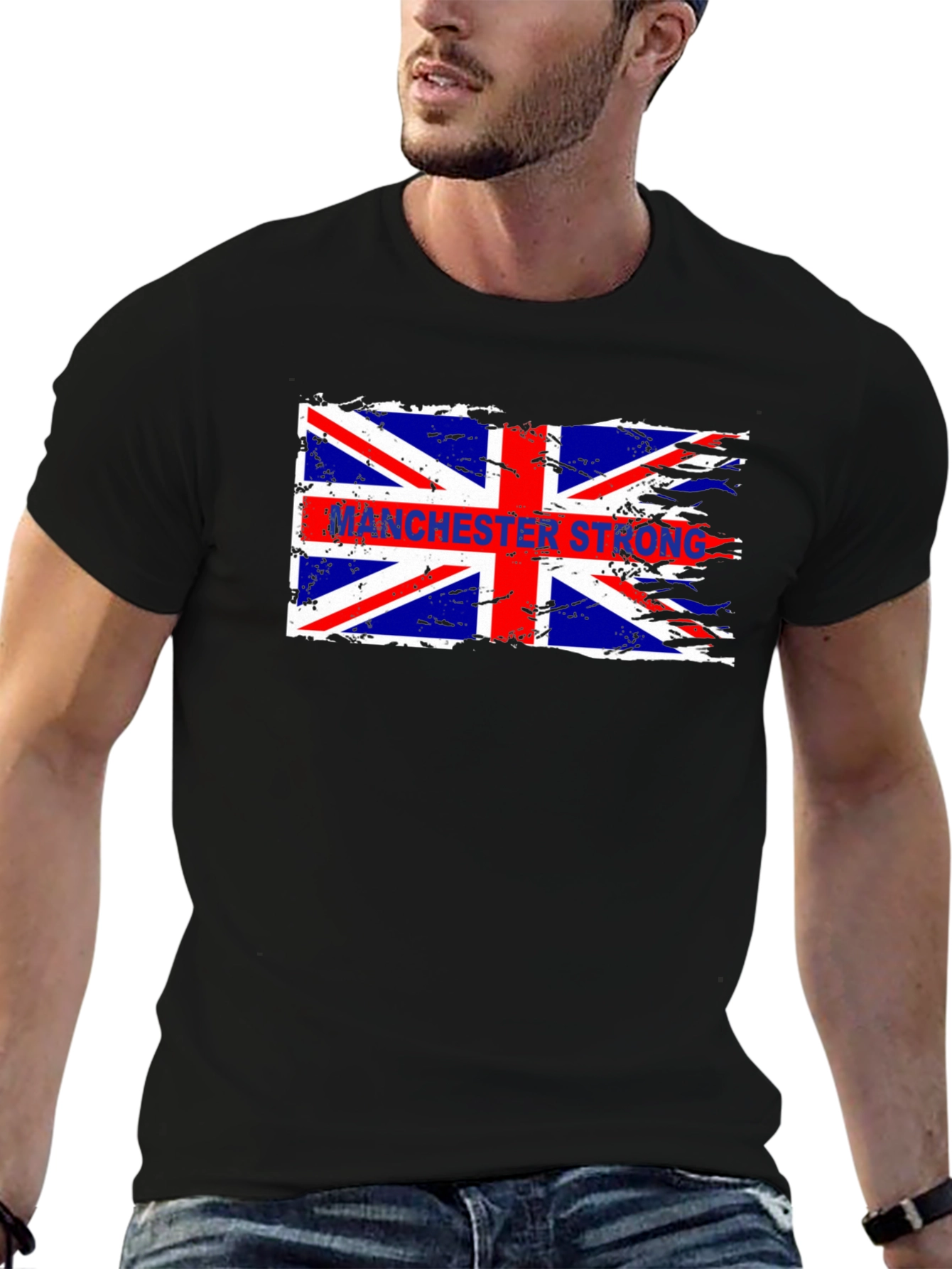 Manchester Strong Union Jack Graphic T-Shirt