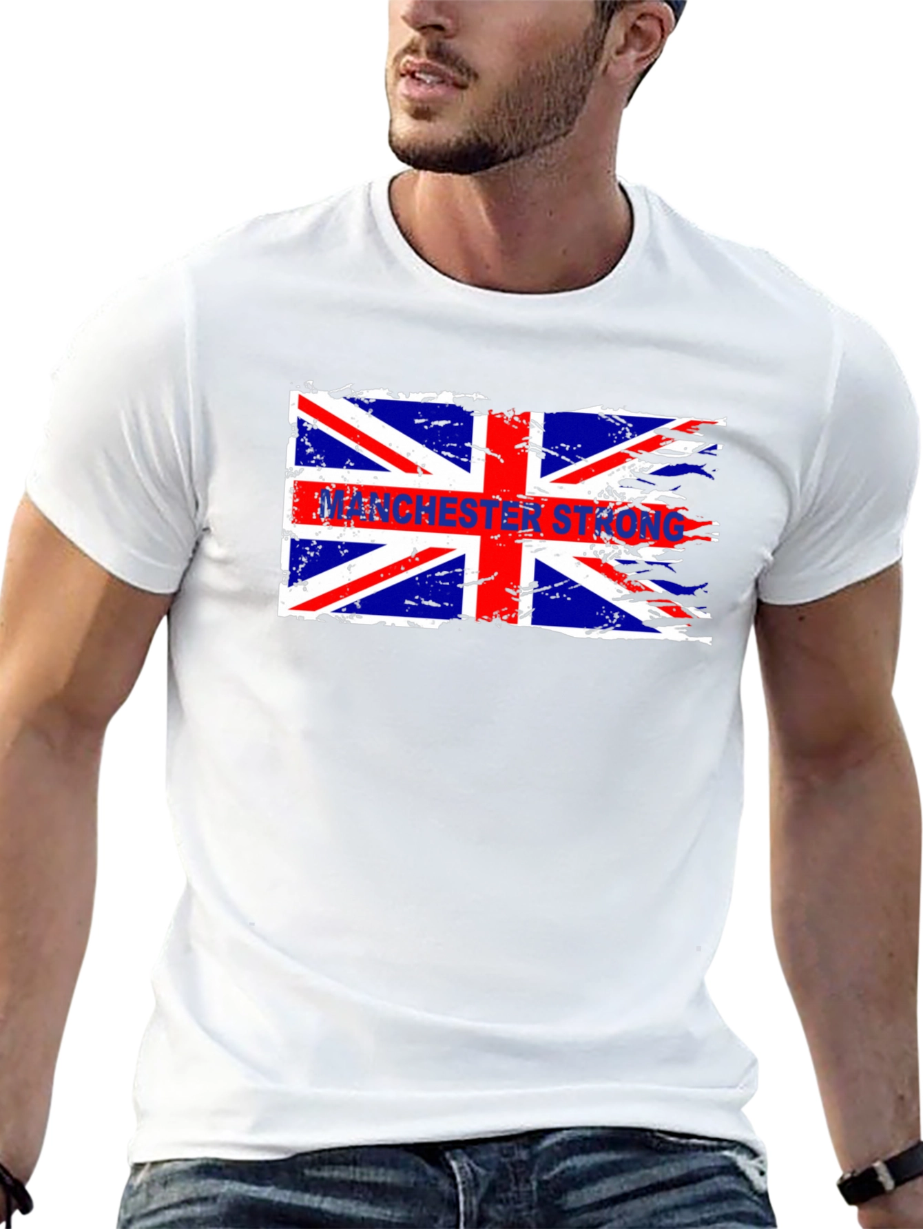 Manchester Strong Union Jack Graphic T-Shirt