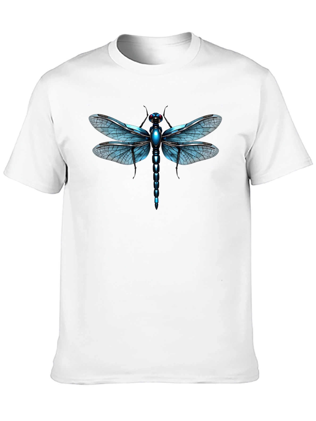 Dragonfly Graphic Tee - Black Cotton T-Shirt