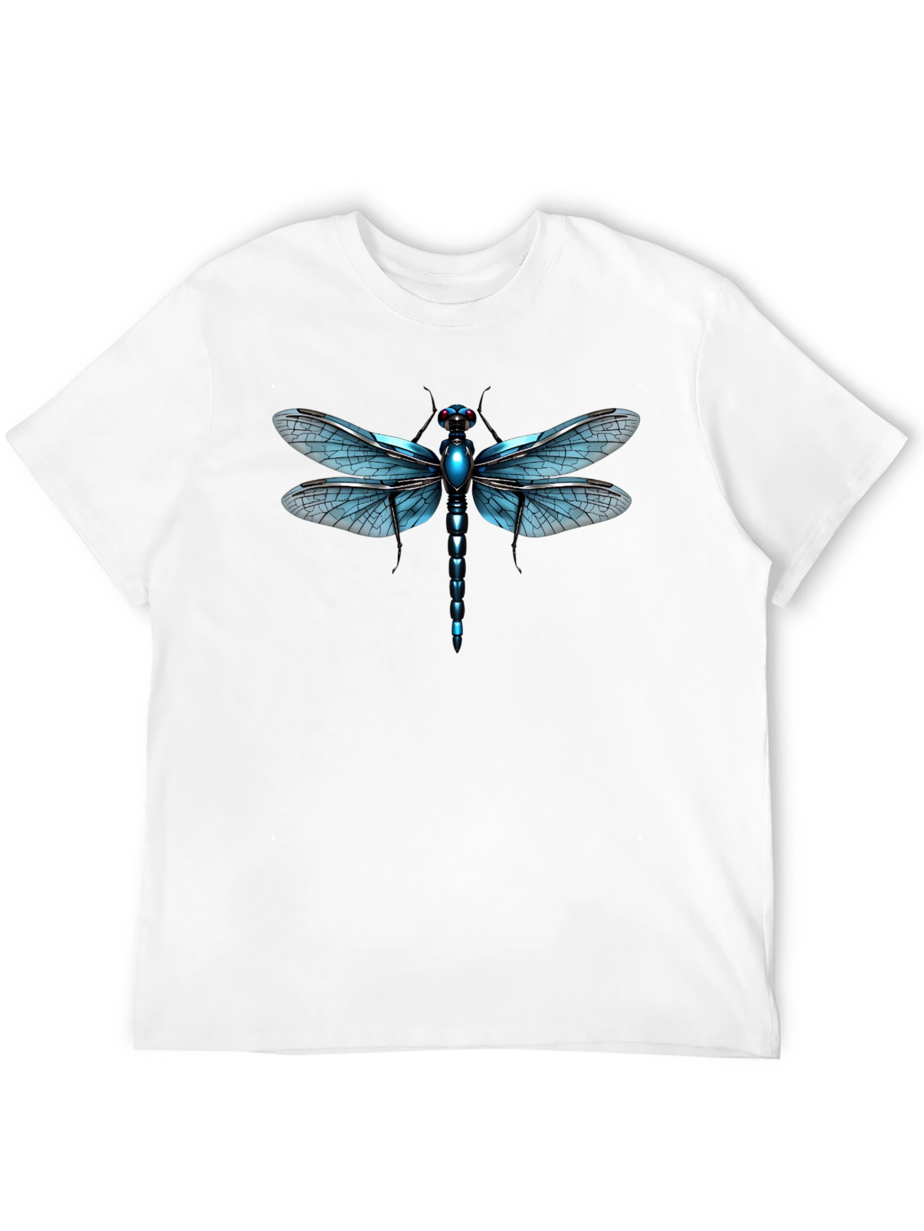 Dragonfly Graphic Tee - Black Cotton T-Shirt