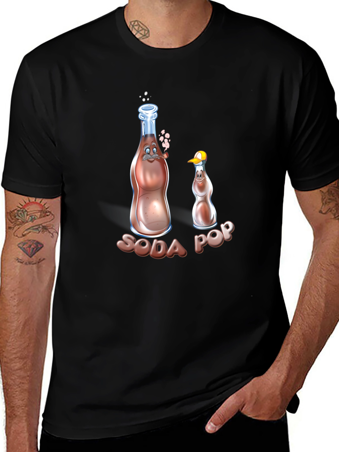 Soda Pop Cartoon Graphic Tee