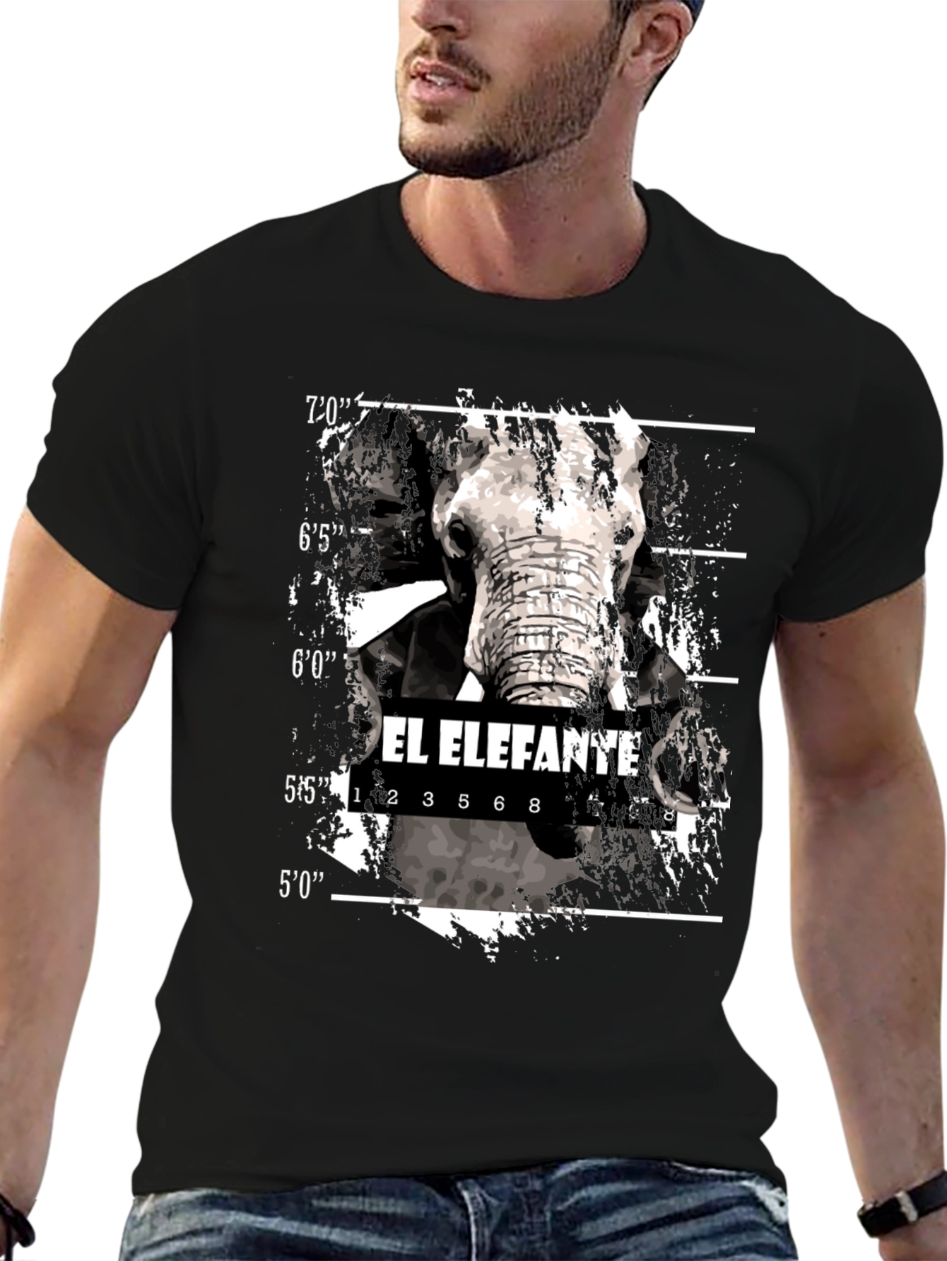 El Elefante Mugshot T-Shirt - Black