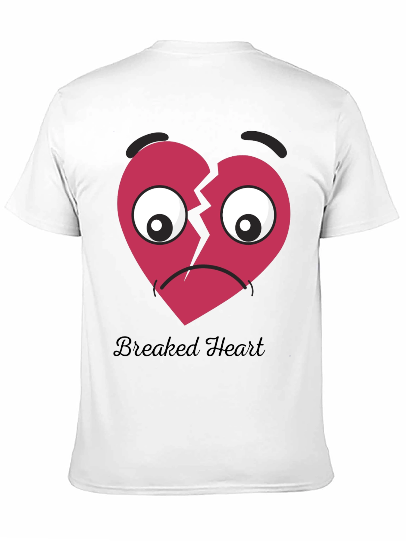 Broken Heart Graphic T-Shirt - Unisex Black Tee