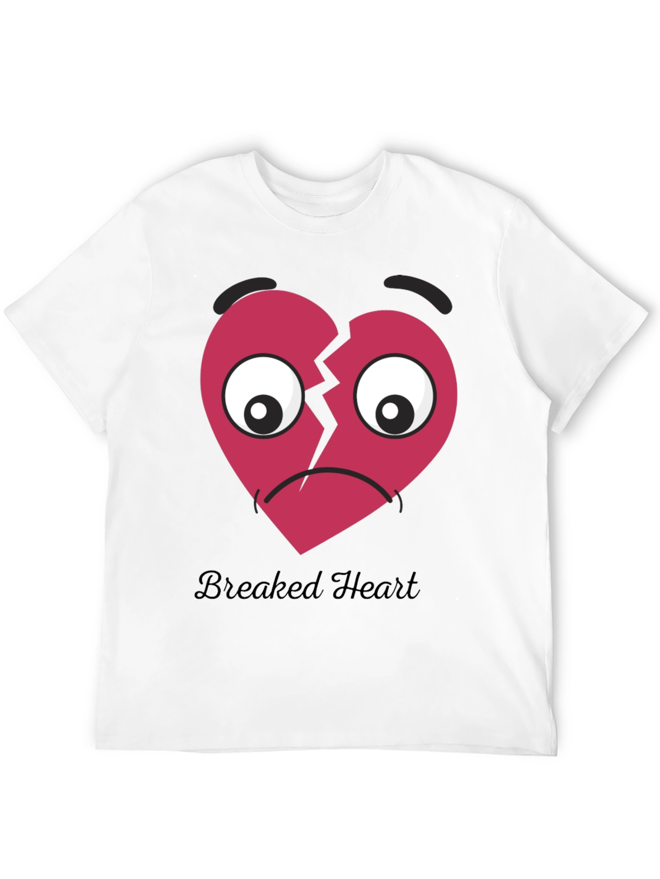 Broken Heart Graphic T-Shirt - Unisex Black Tee