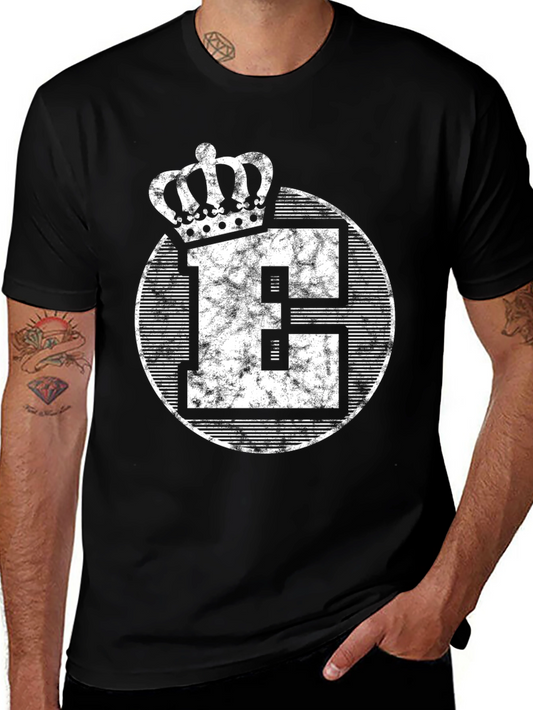 King E Graphic Print Mens T-Shirt
