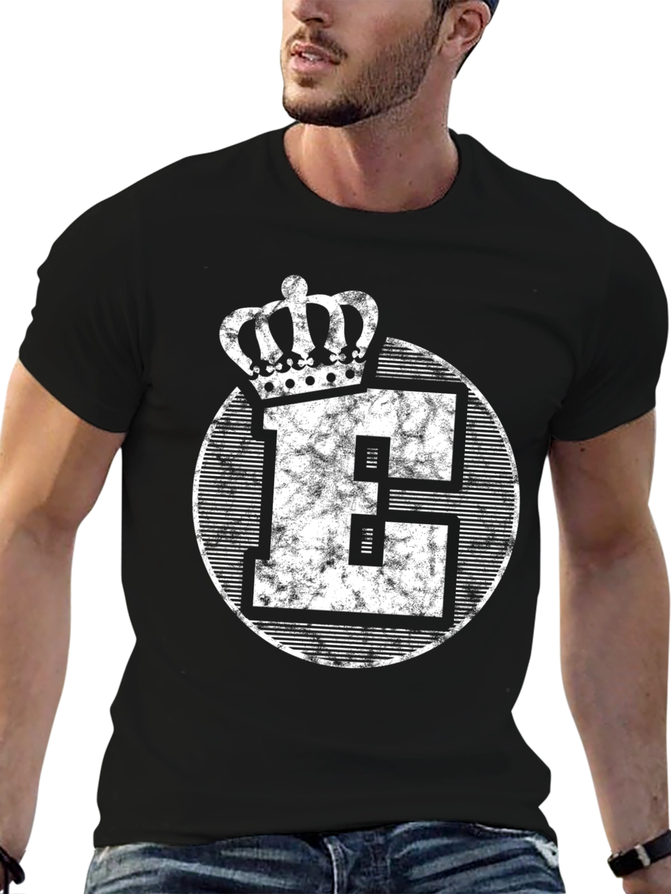 King E Graphic Print Mens T-Shirt