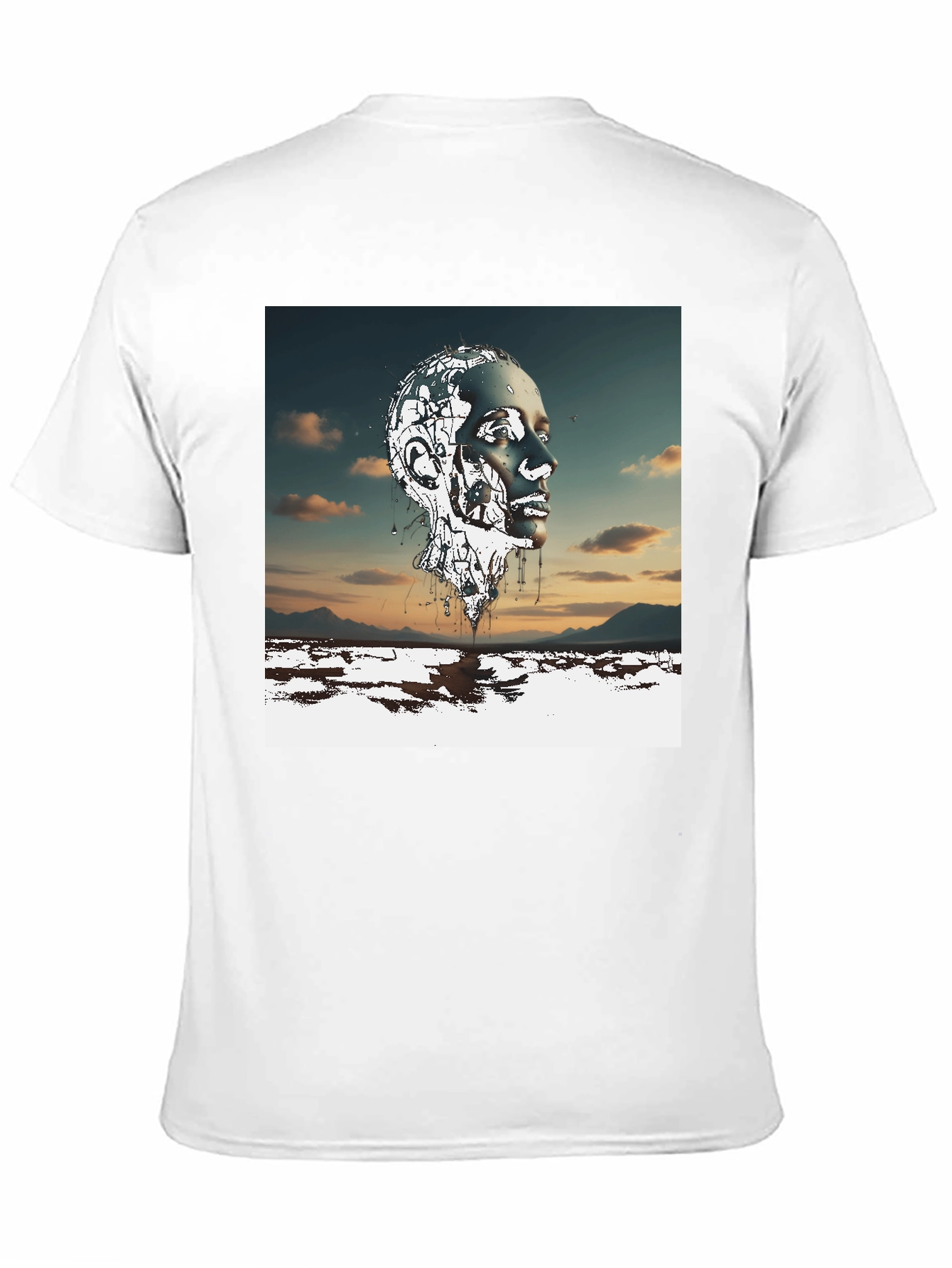Abstract Head Black T-Shirt