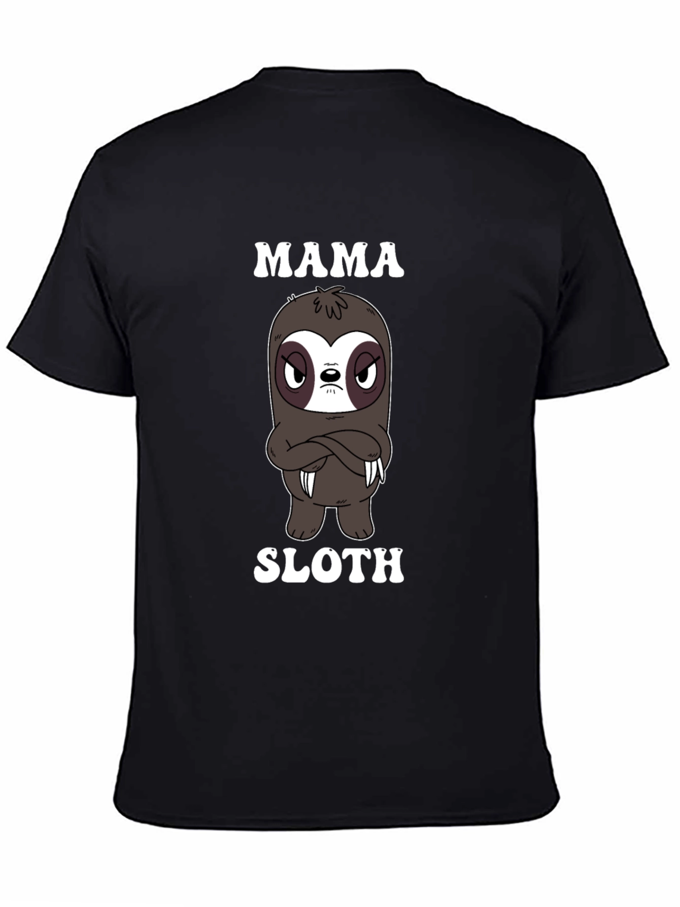 Mama Sloth Cartoon Graphic T-Shirt