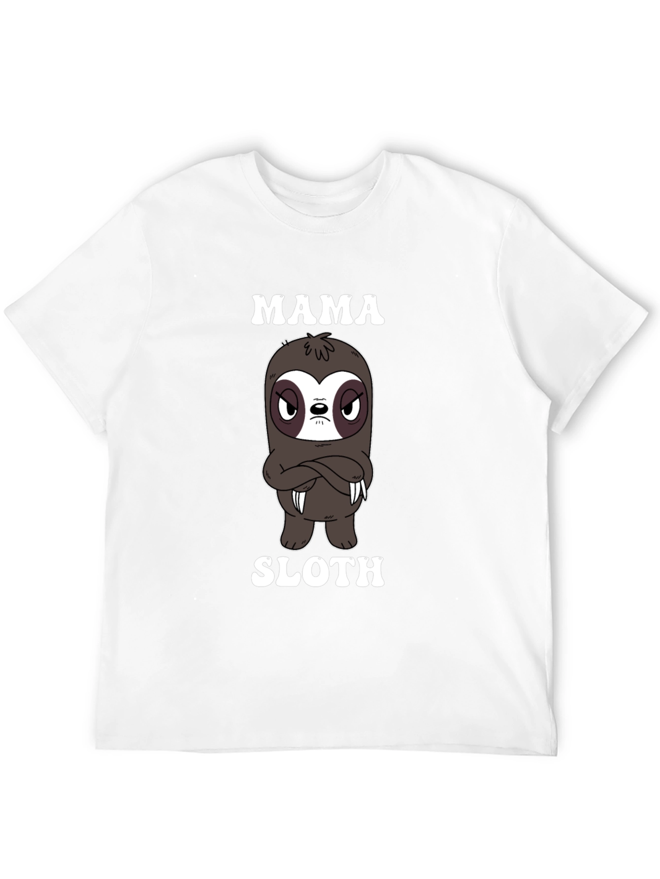 Mama Sloth Cartoon Graphic T-Shirt