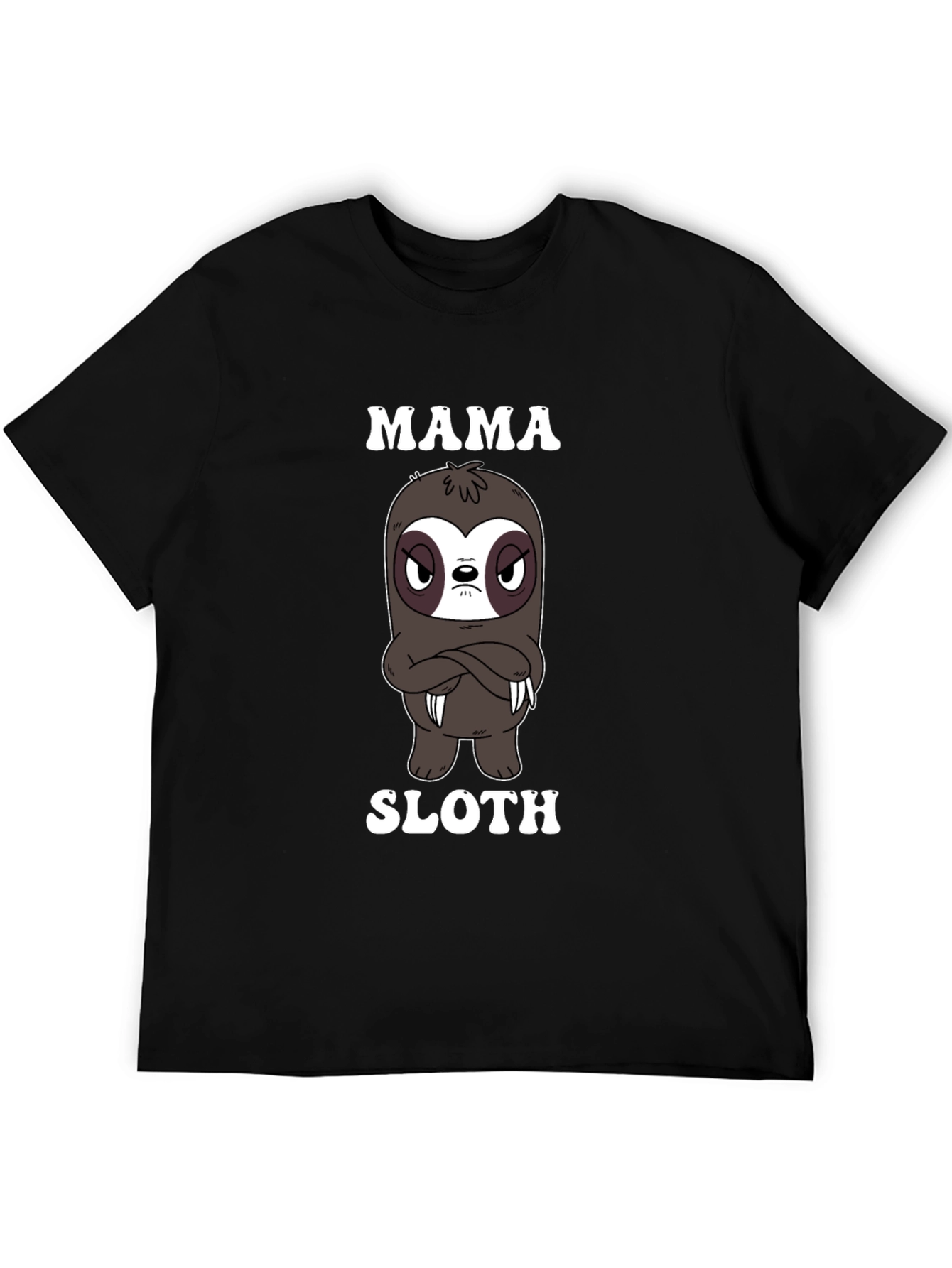 Mama Sloth Cartoon Graphic T-Shirt