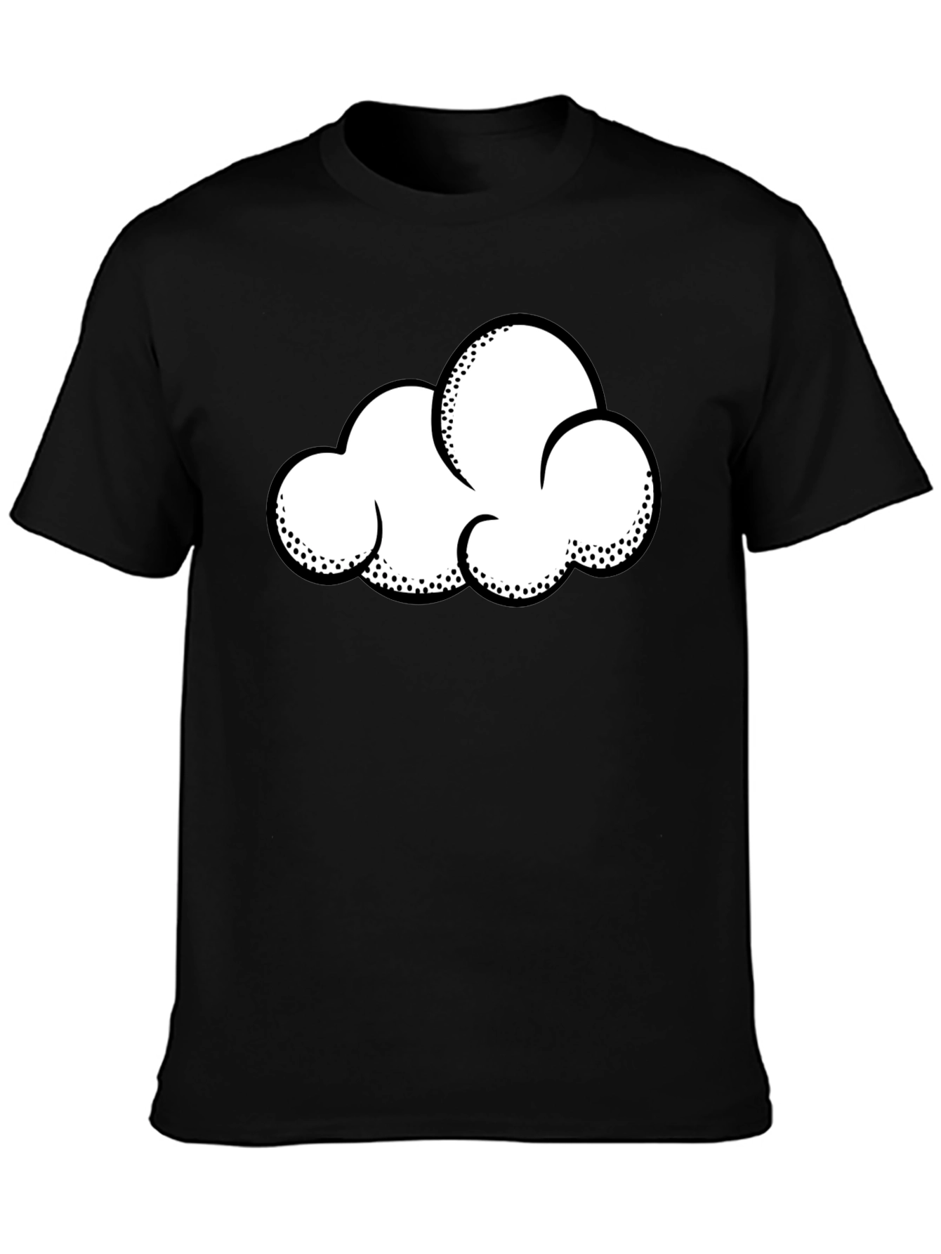 Cloud Graphic T-Shirt - Black Cotton Tee
