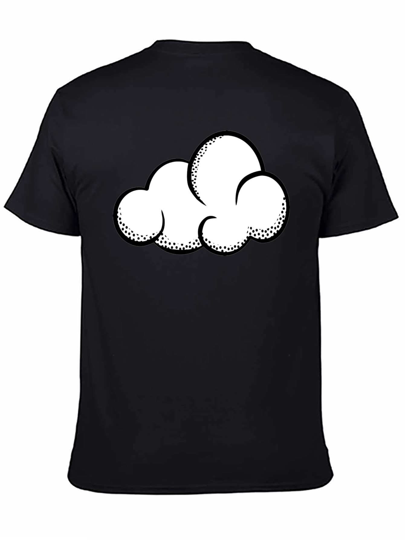 Cloud Graphic T-Shirt - Black Cotton Tee