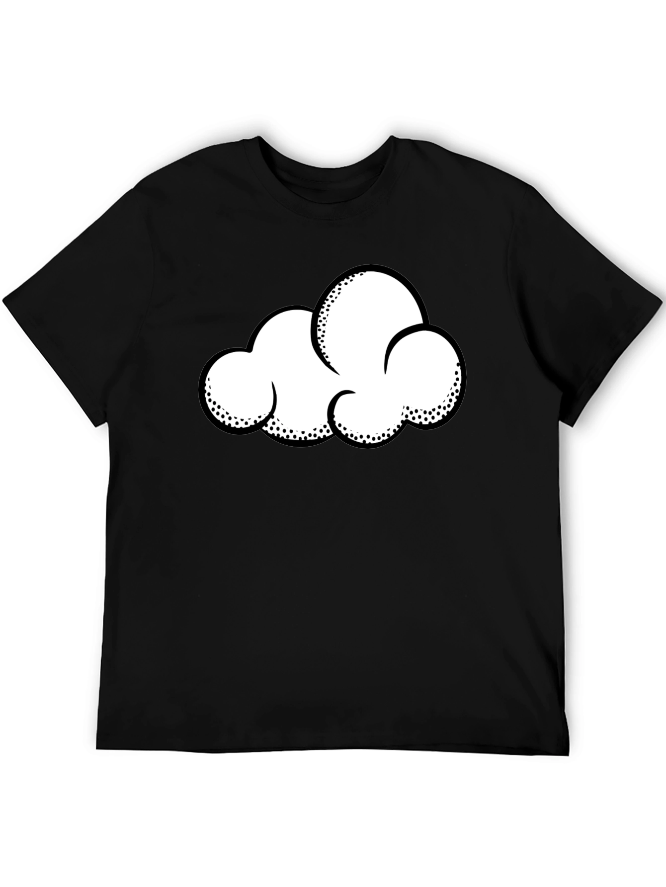Cloud Graphic T-Shirt - Black Cotton Tee