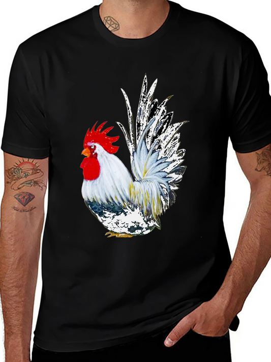 Rooster Graphic Tee - Cool Farm Animal T-Shirt