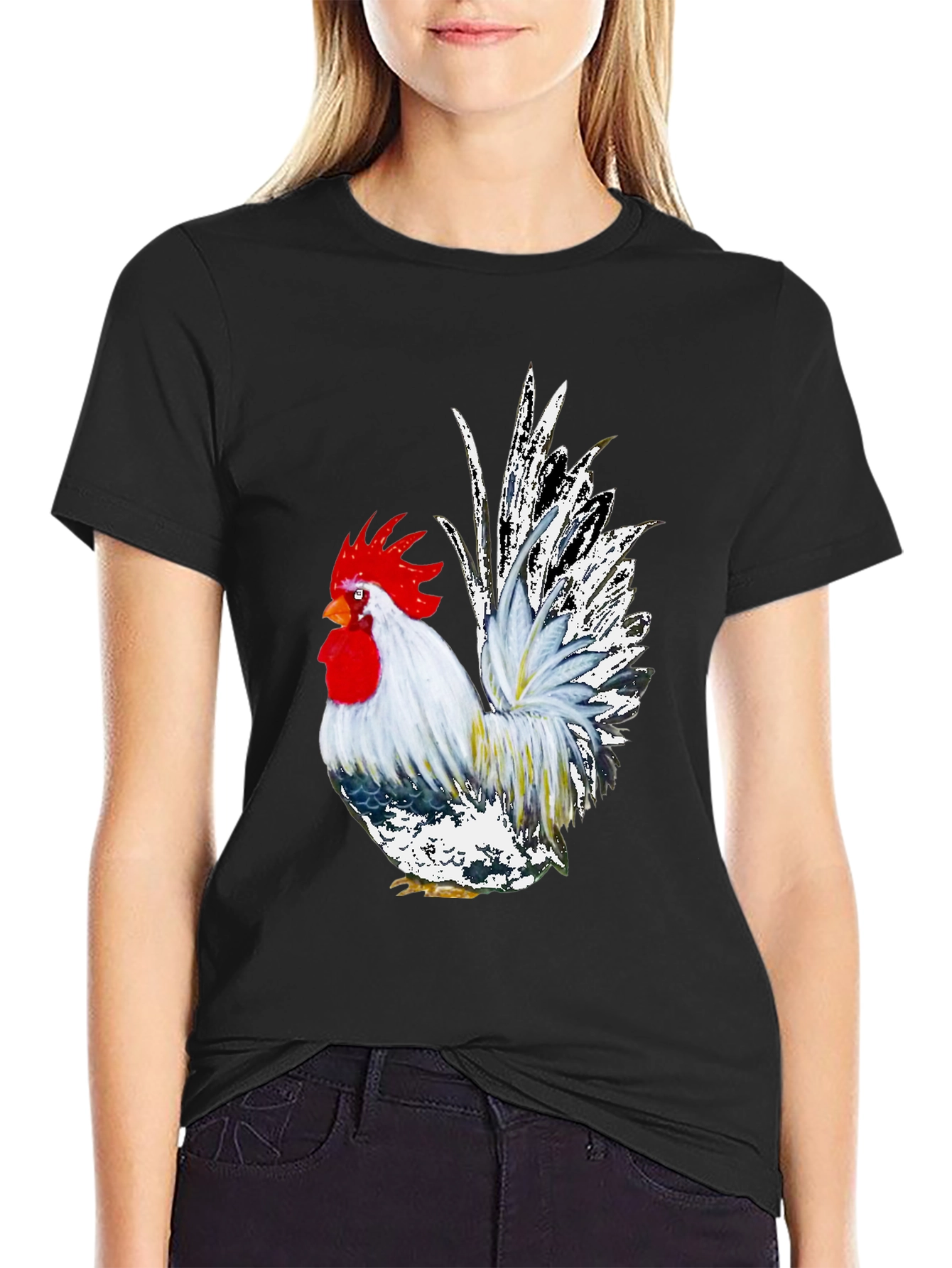 Rooster Graphic Tee - Cool Farm Animal T-Shirt