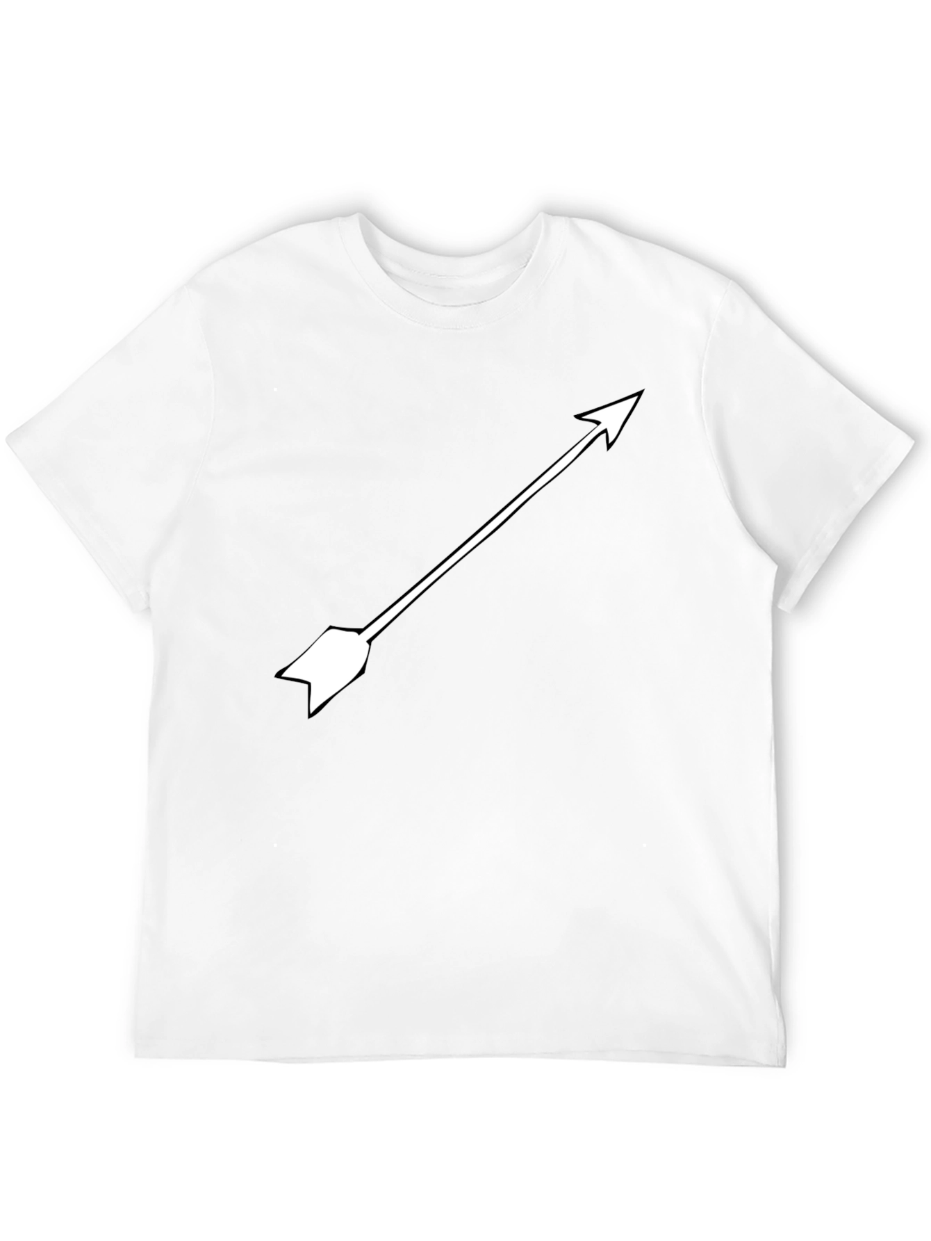 Arrow Graphic Tee - Classic Black Cotton T-Shirt