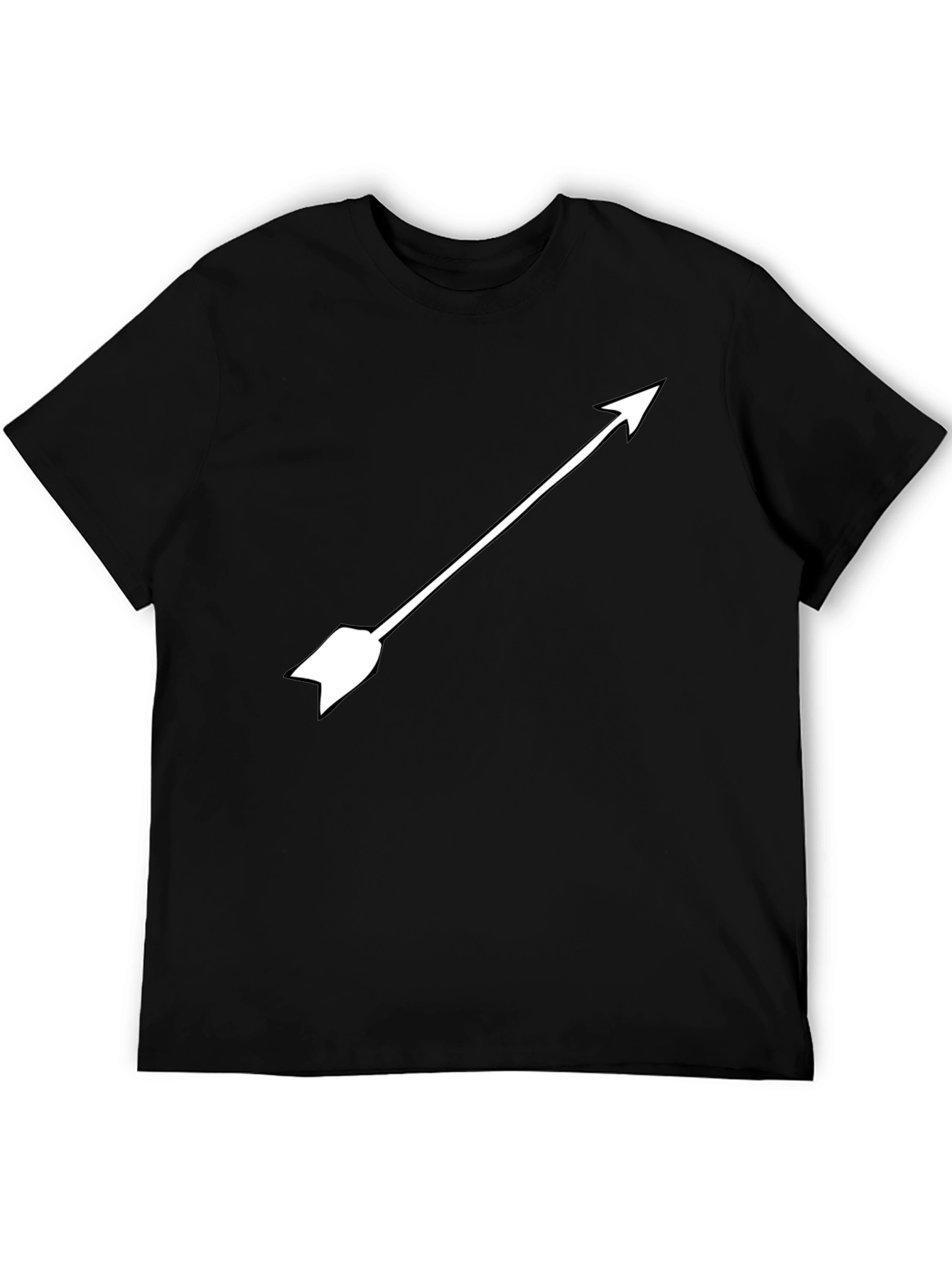 Arrow Graphic Tee - Classic Black Cotton T-Shirt