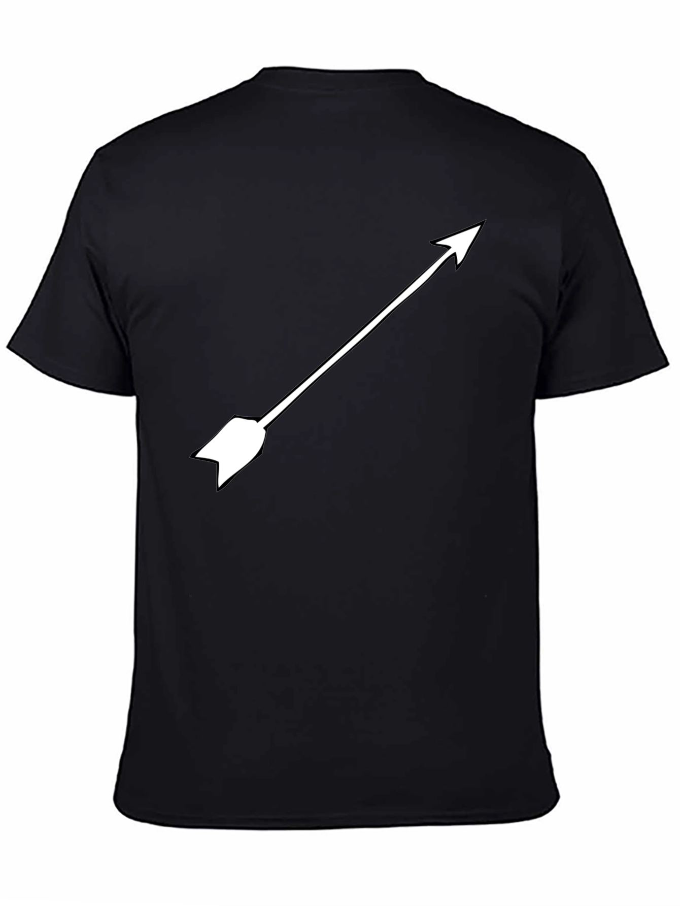Arrow Graphic Tee - Classic Black Cotton T-Shirt