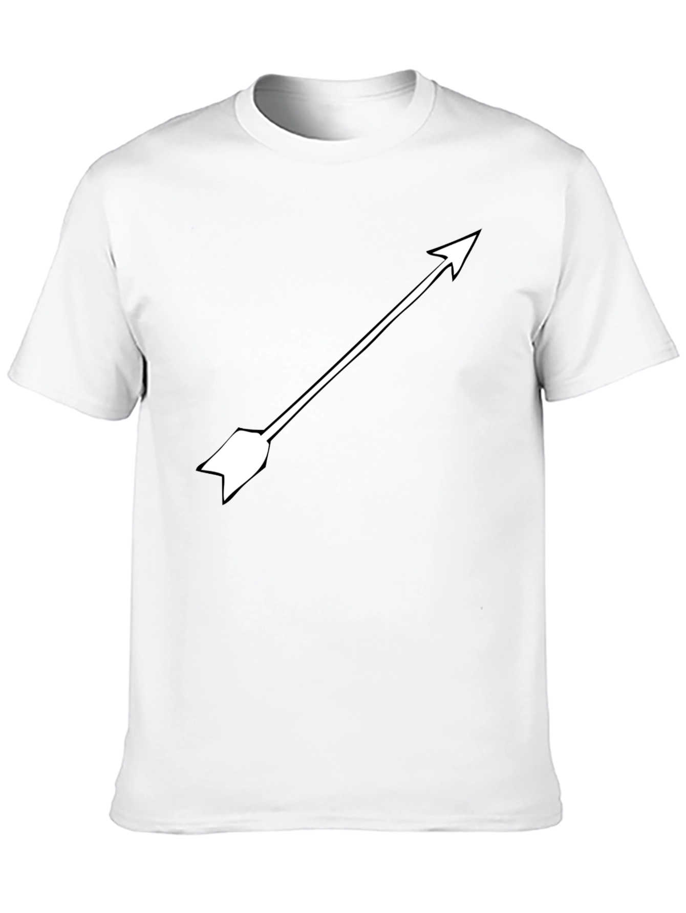 Arrow Graphic Tee - Classic Black Cotton T-Shirt