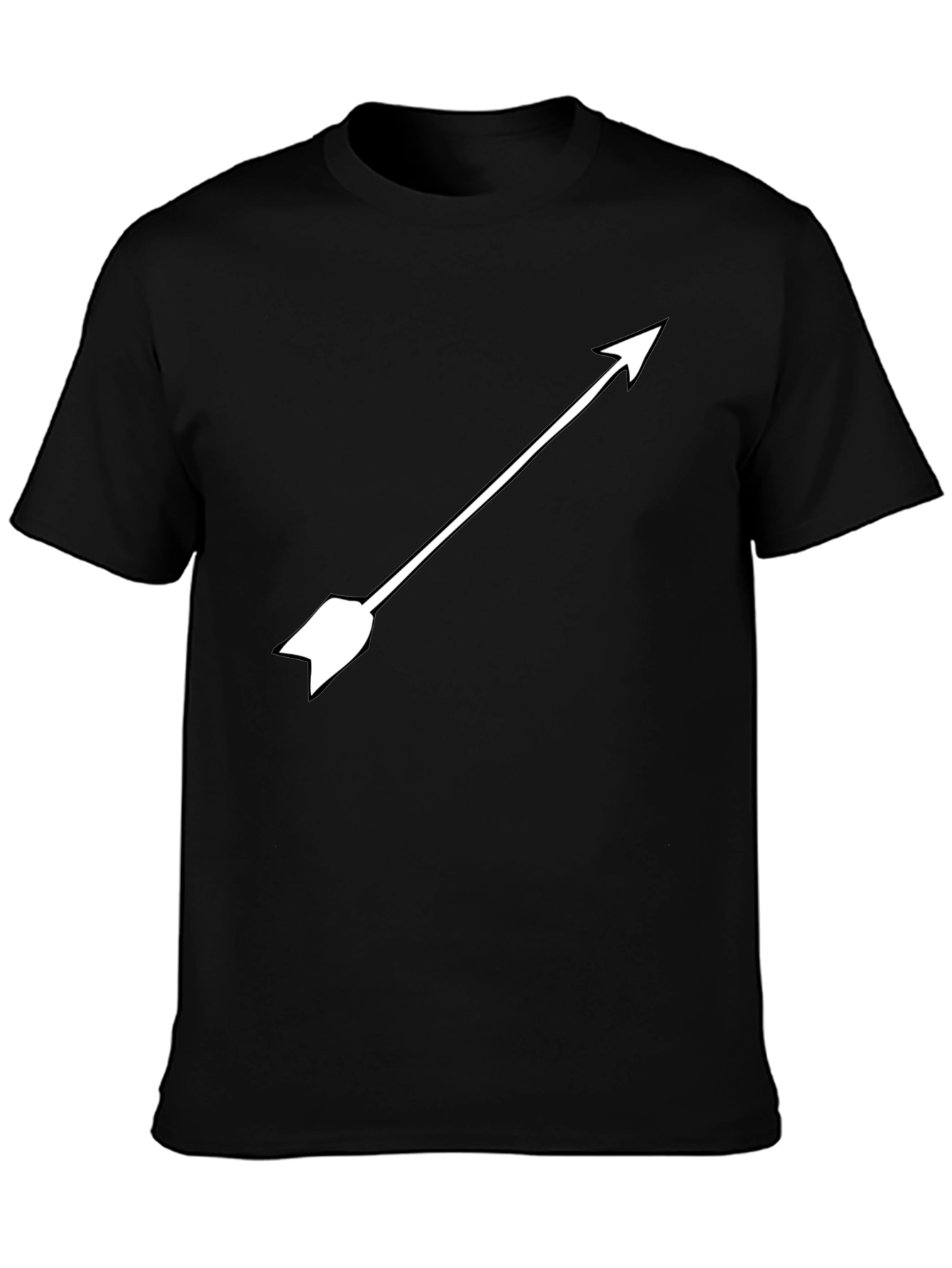 Arrow Graphic Tee - Classic Black Cotton T-Shirt