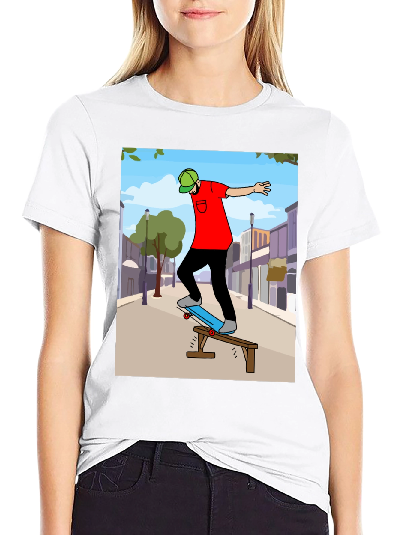 Skateboarding Graphic Tee - Cool Street Style