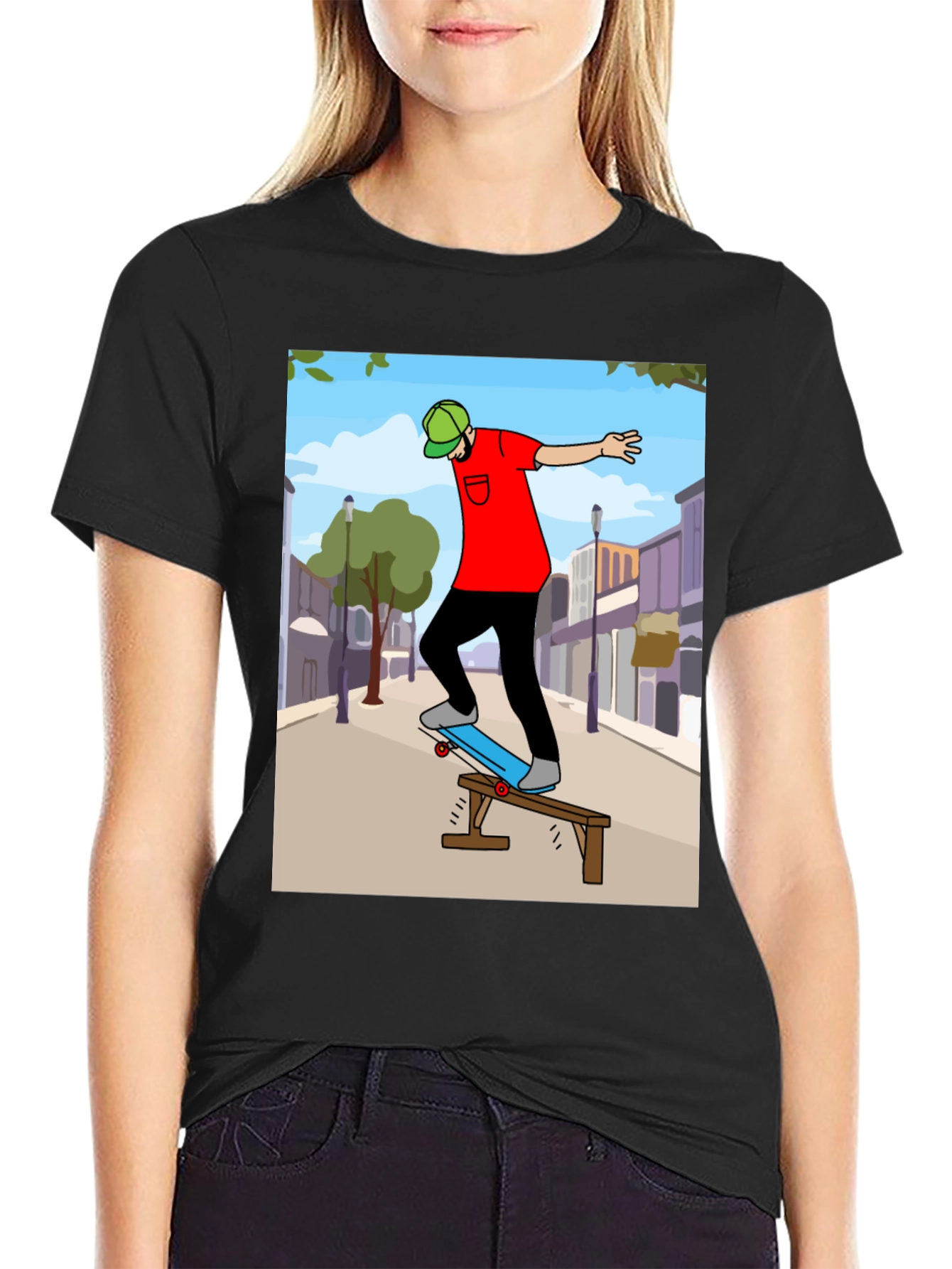 Skateboarding Graphic Tee - Cool Street Style