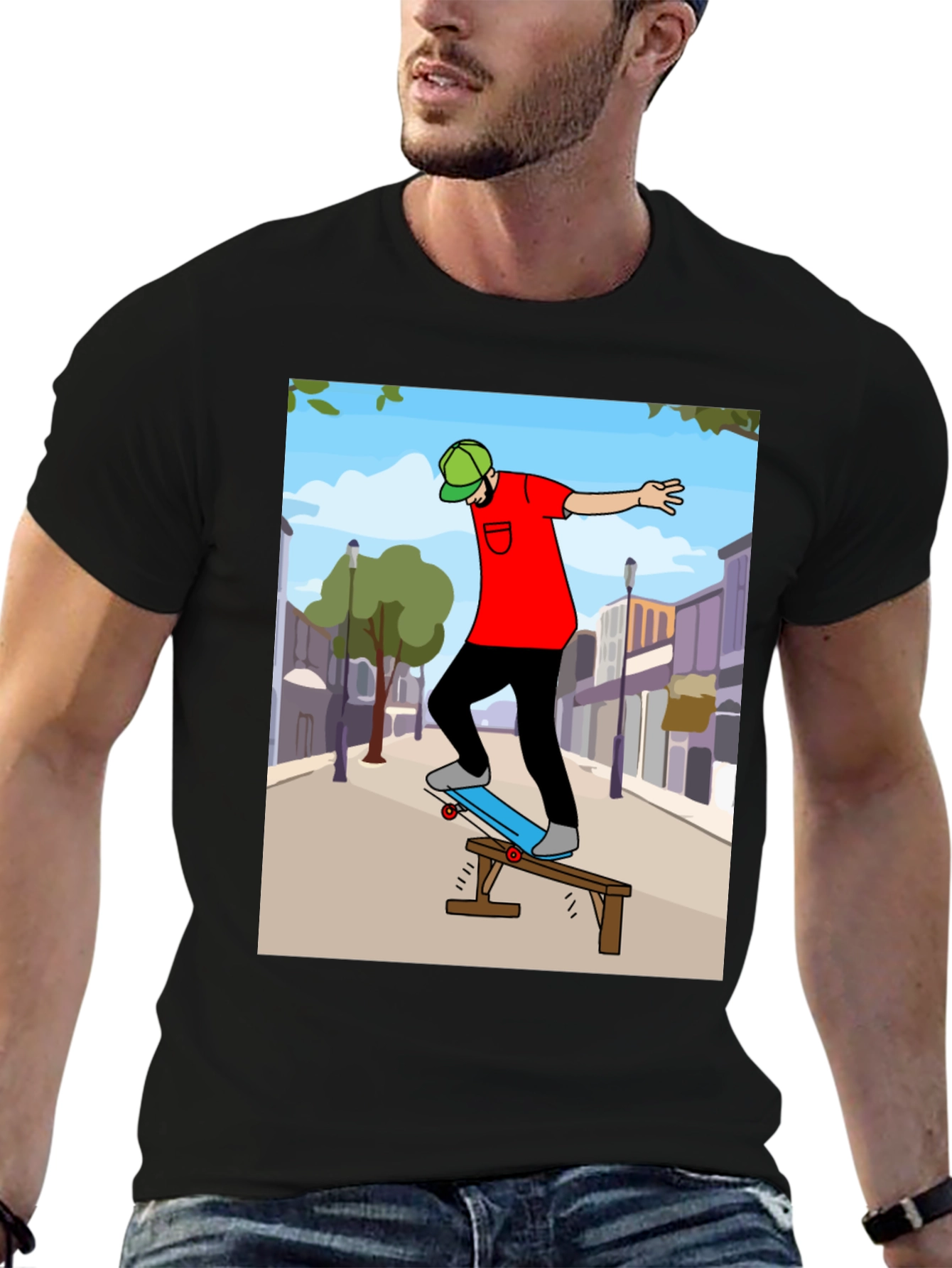 Skateboarding Graphic Tee - Cool Street Style