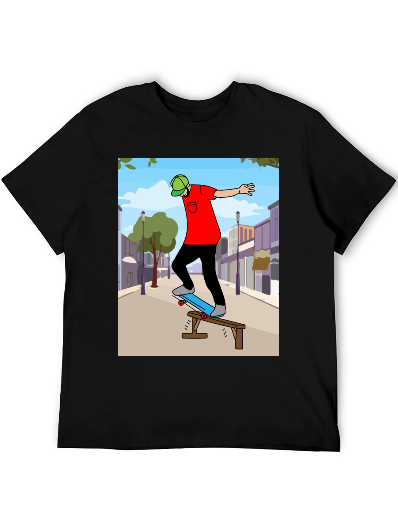 Skateboarding Graphic Tee - Cool Street Style