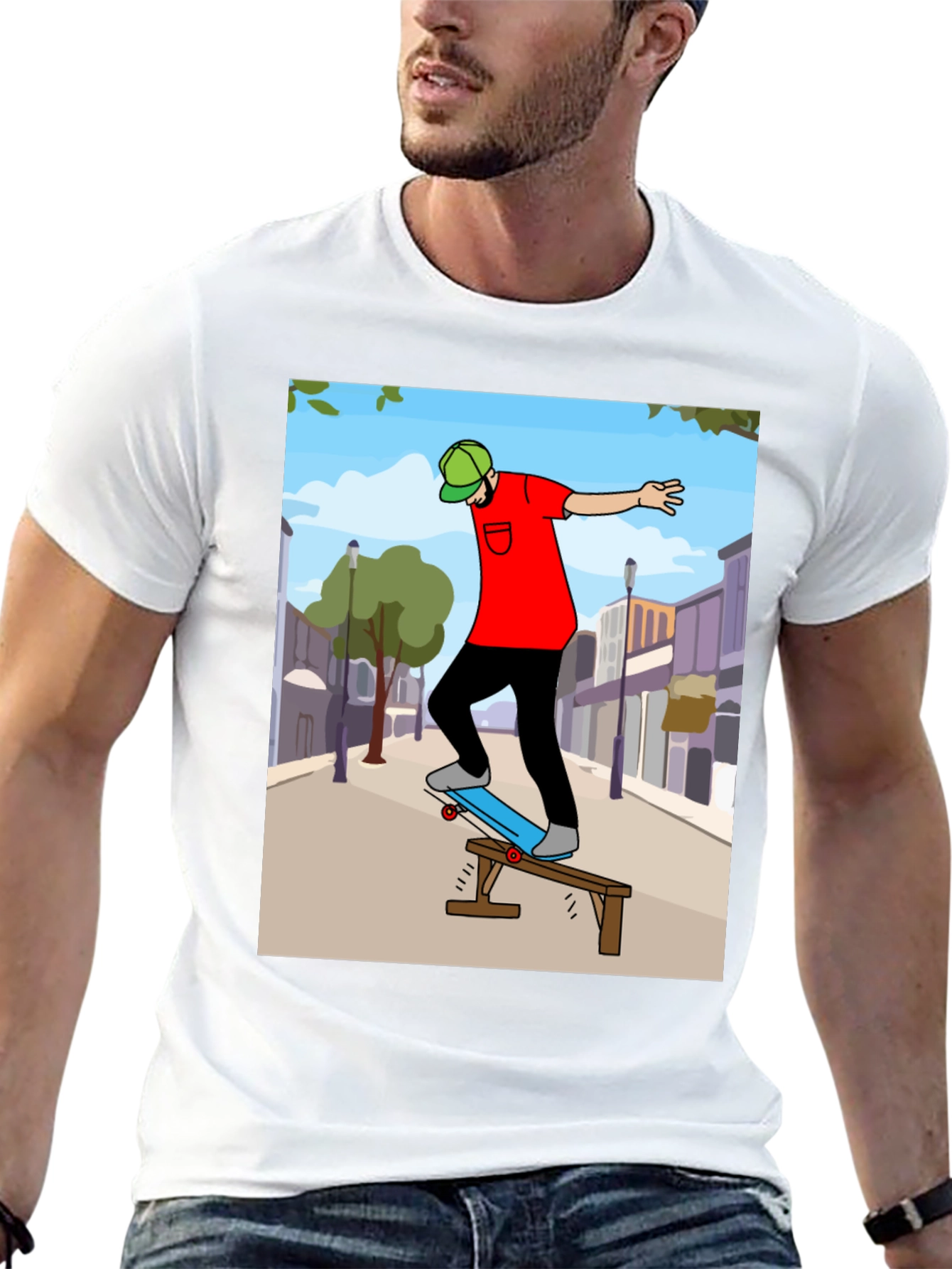 Skateboarding Graphic Tee - Cool Street Style