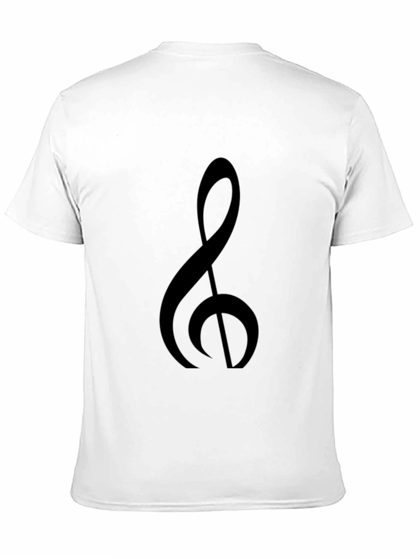 Musical Treble Clef Graphic Tee - Classic Black