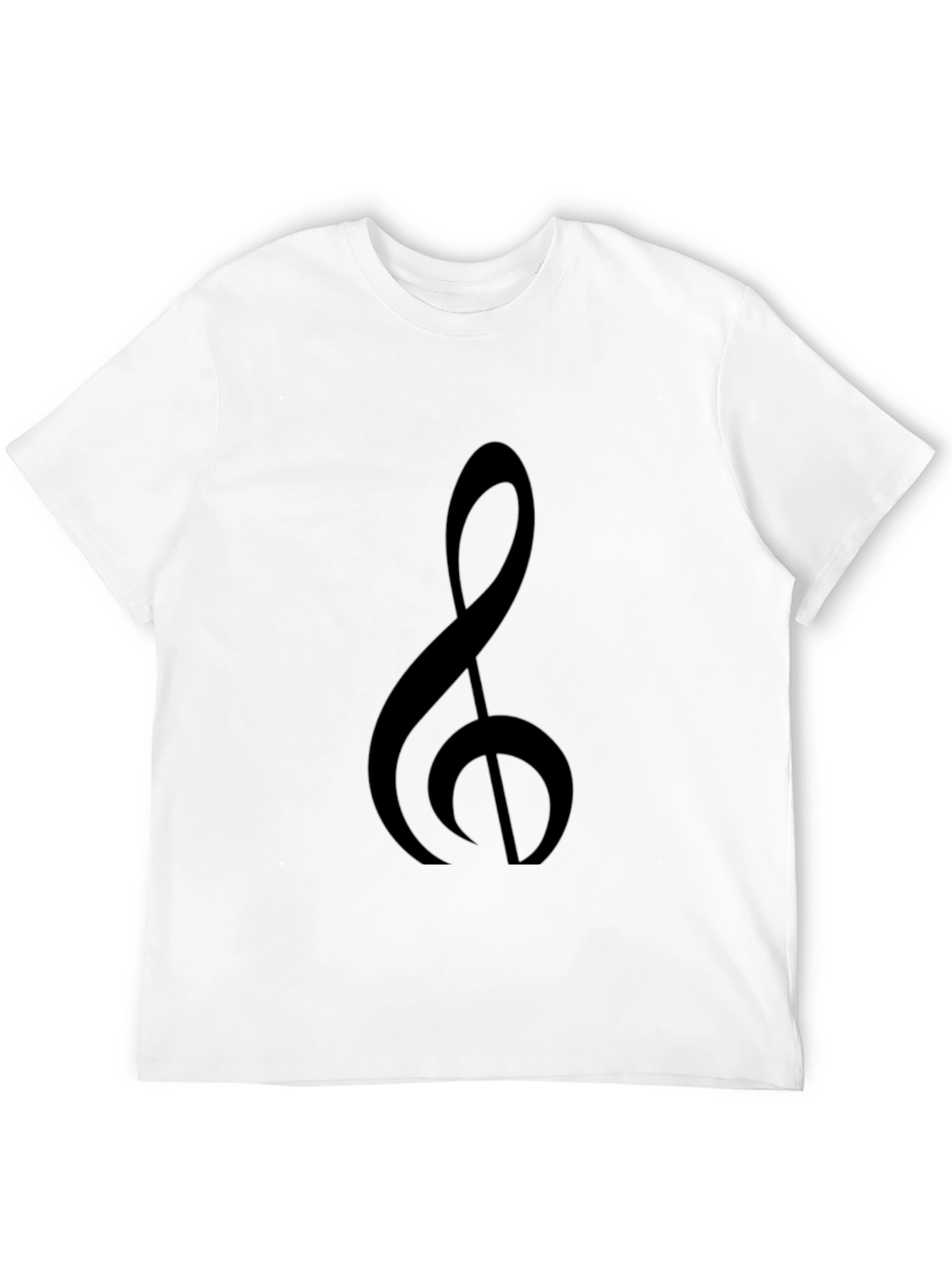 Musical Treble Clef Graphic Tee - Classic Black