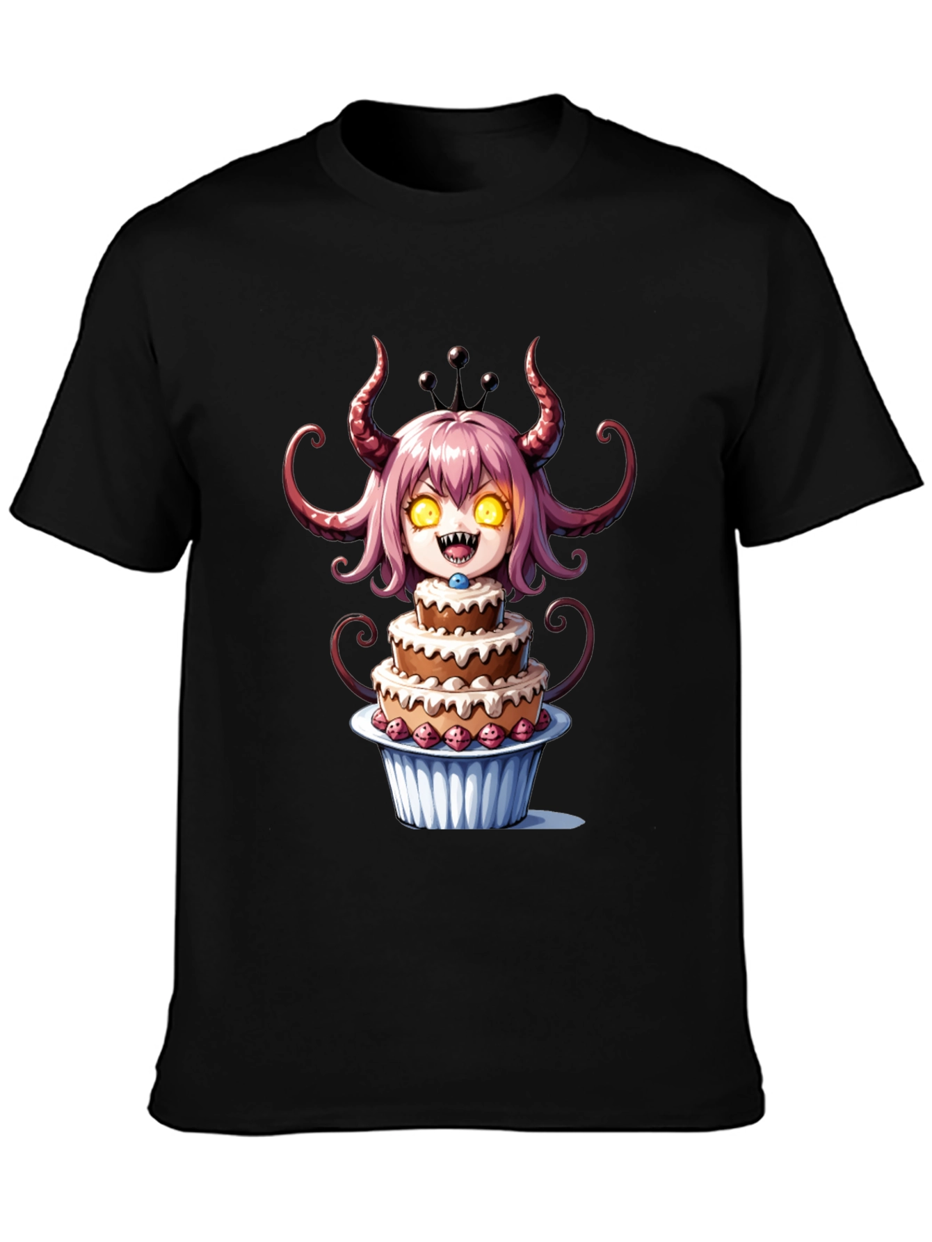 Monster Cake T-Shirt - Black Cotton Tee