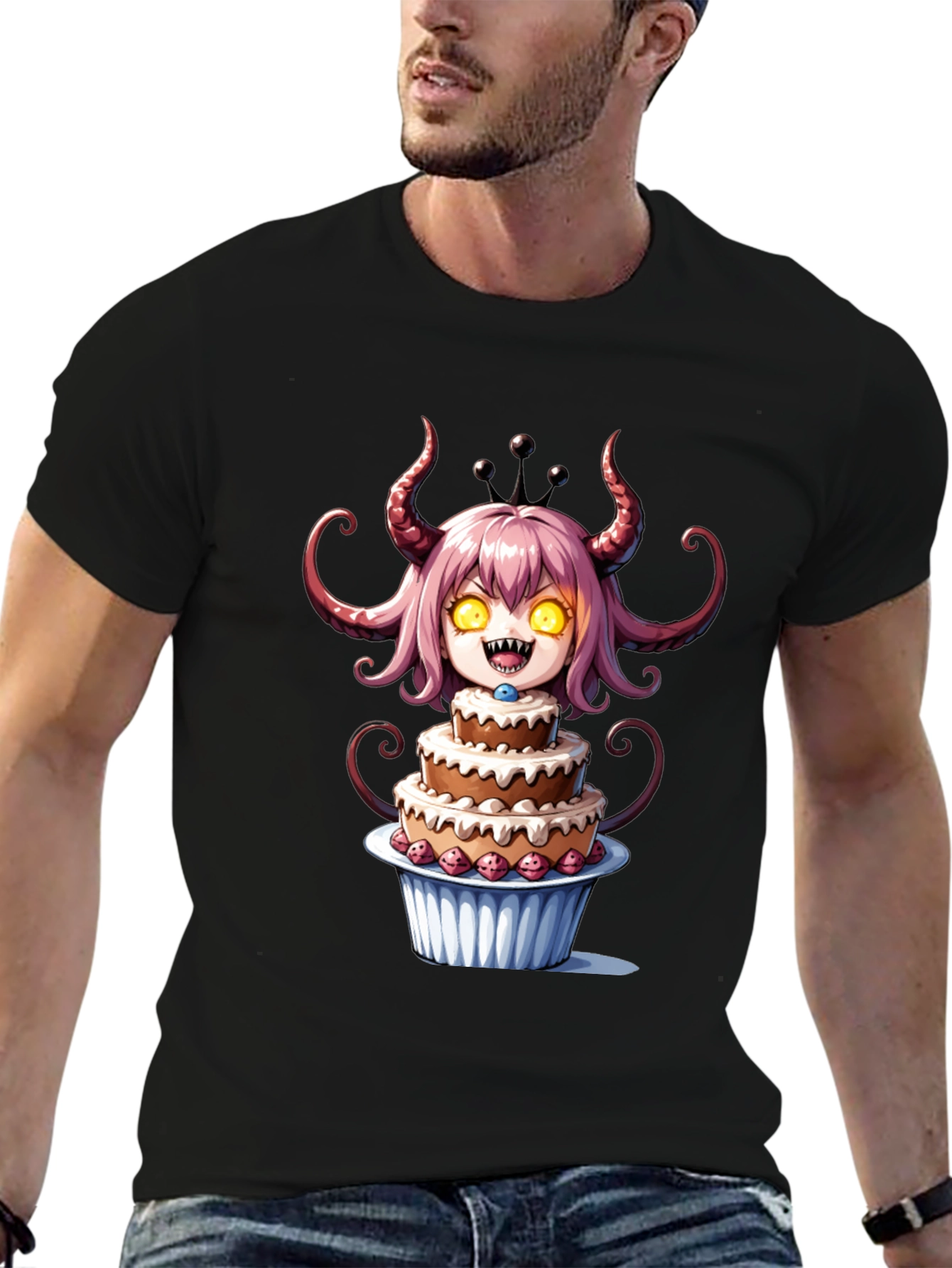 Monster Cake T-Shirt - Black Cotton Tee