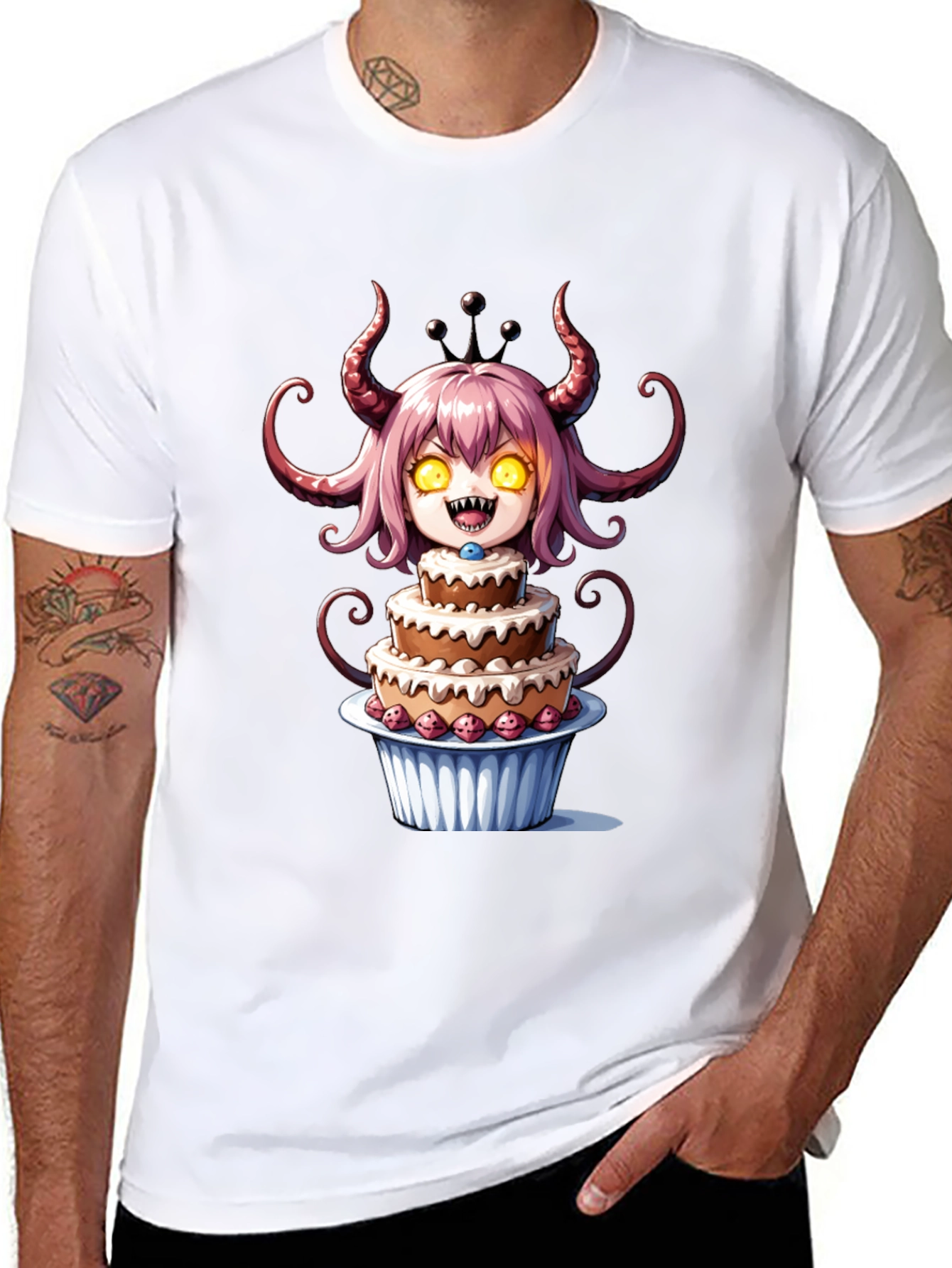 Monster Cake T-Shirt - Black Cotton Tee
