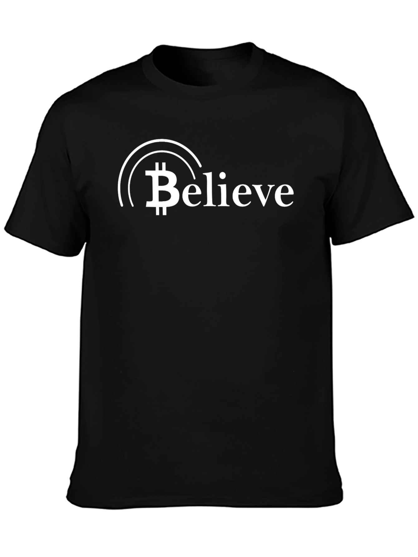 Bitcoin Believe Crypto Tee - Black Graphic T-Shirt