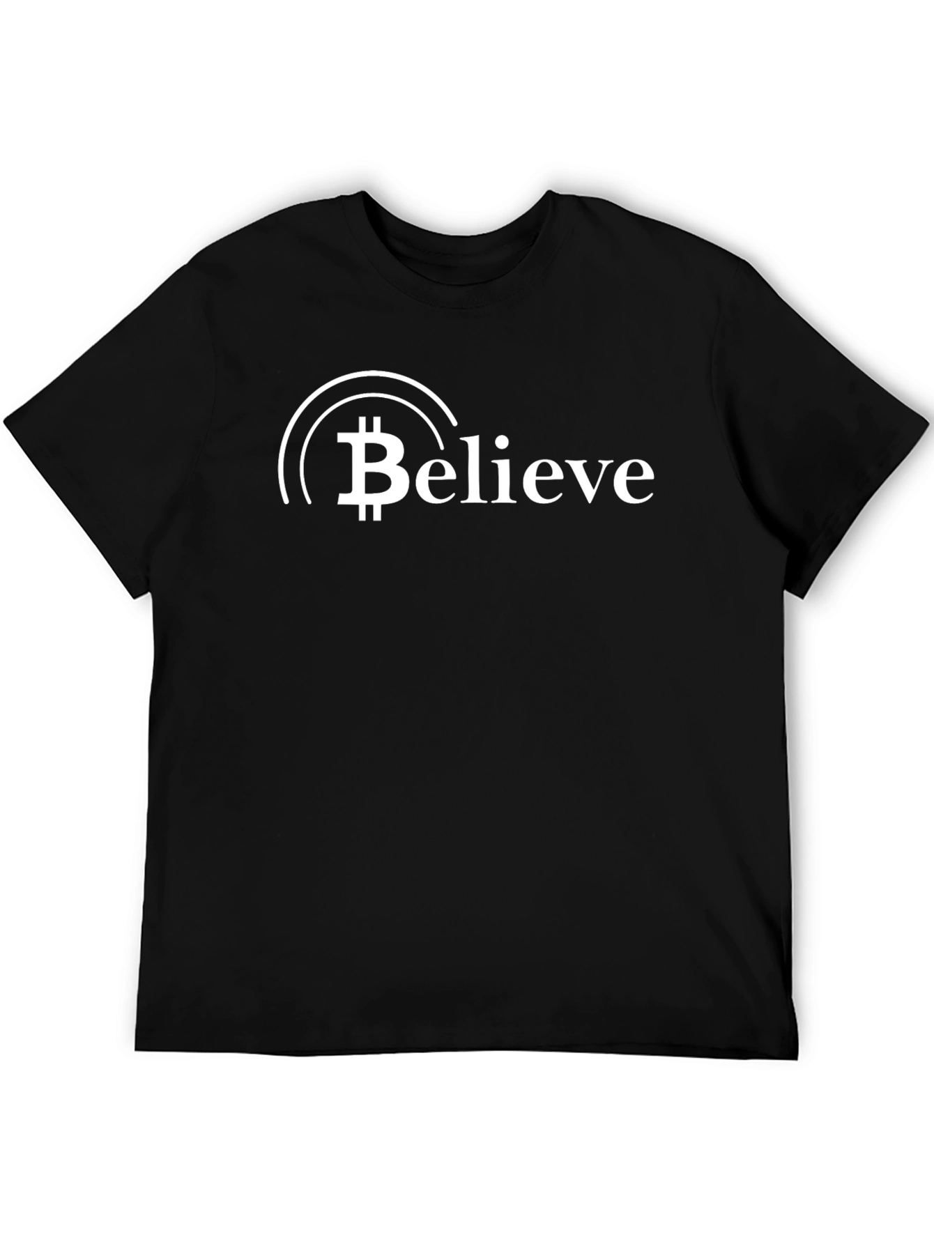 Bitcoin Believe Crypto Tee - Black Graphic T-Shirt