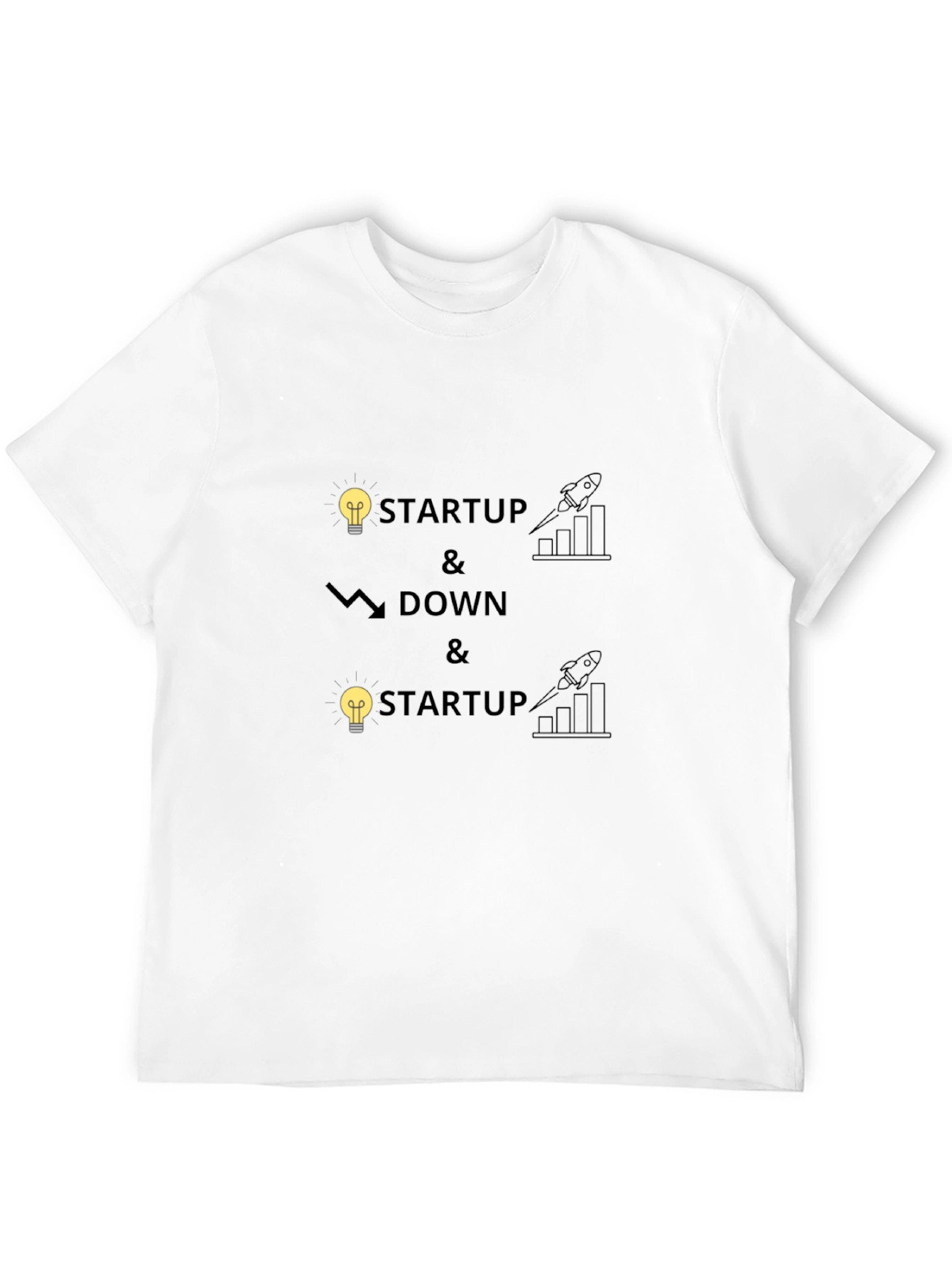Startup Up & Down Graphic T-Shirt