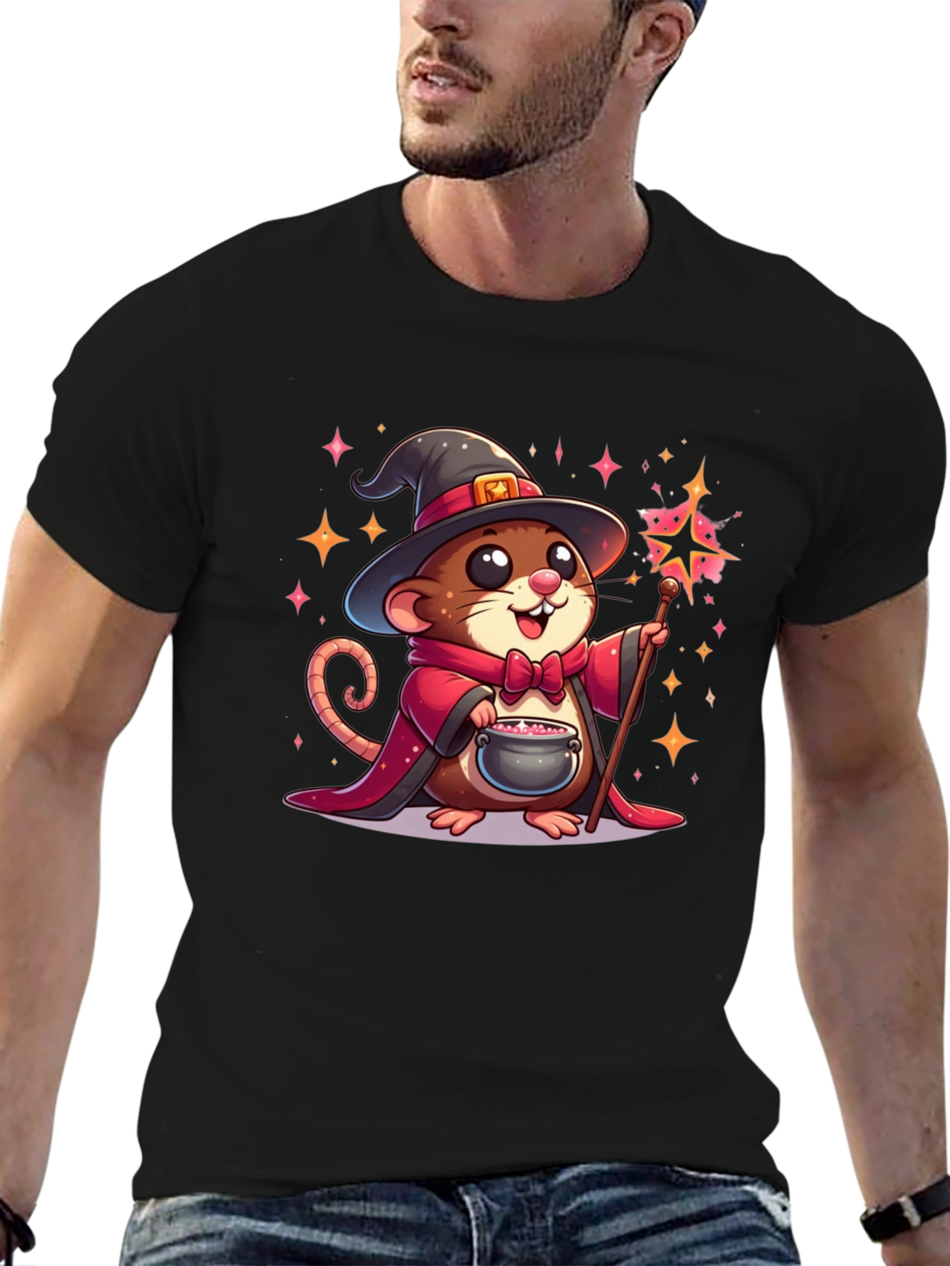 Wizard Mouse Graphic Tee - Magical Comfort