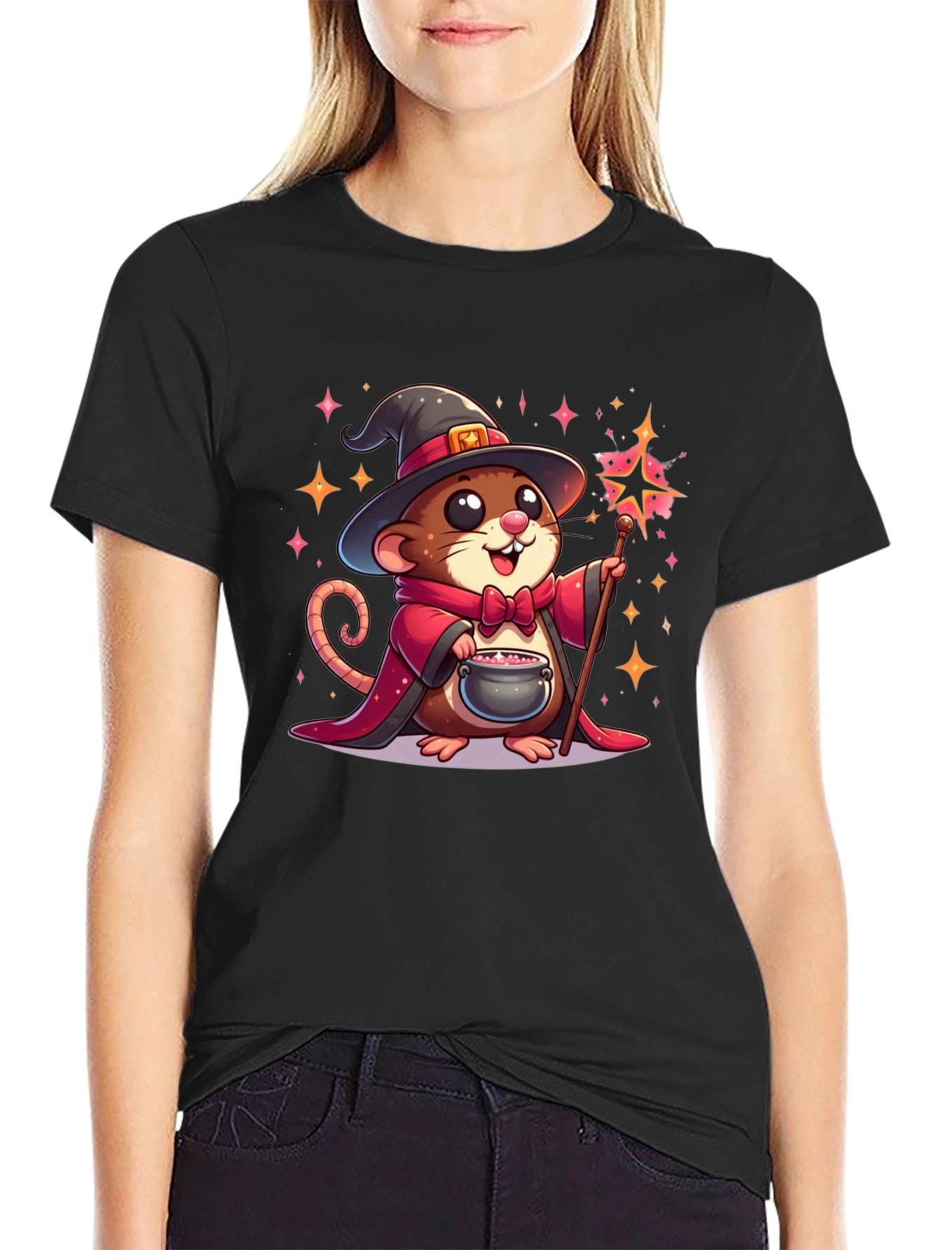 Wizard Mouse Graphic Tee - Magical Comfort