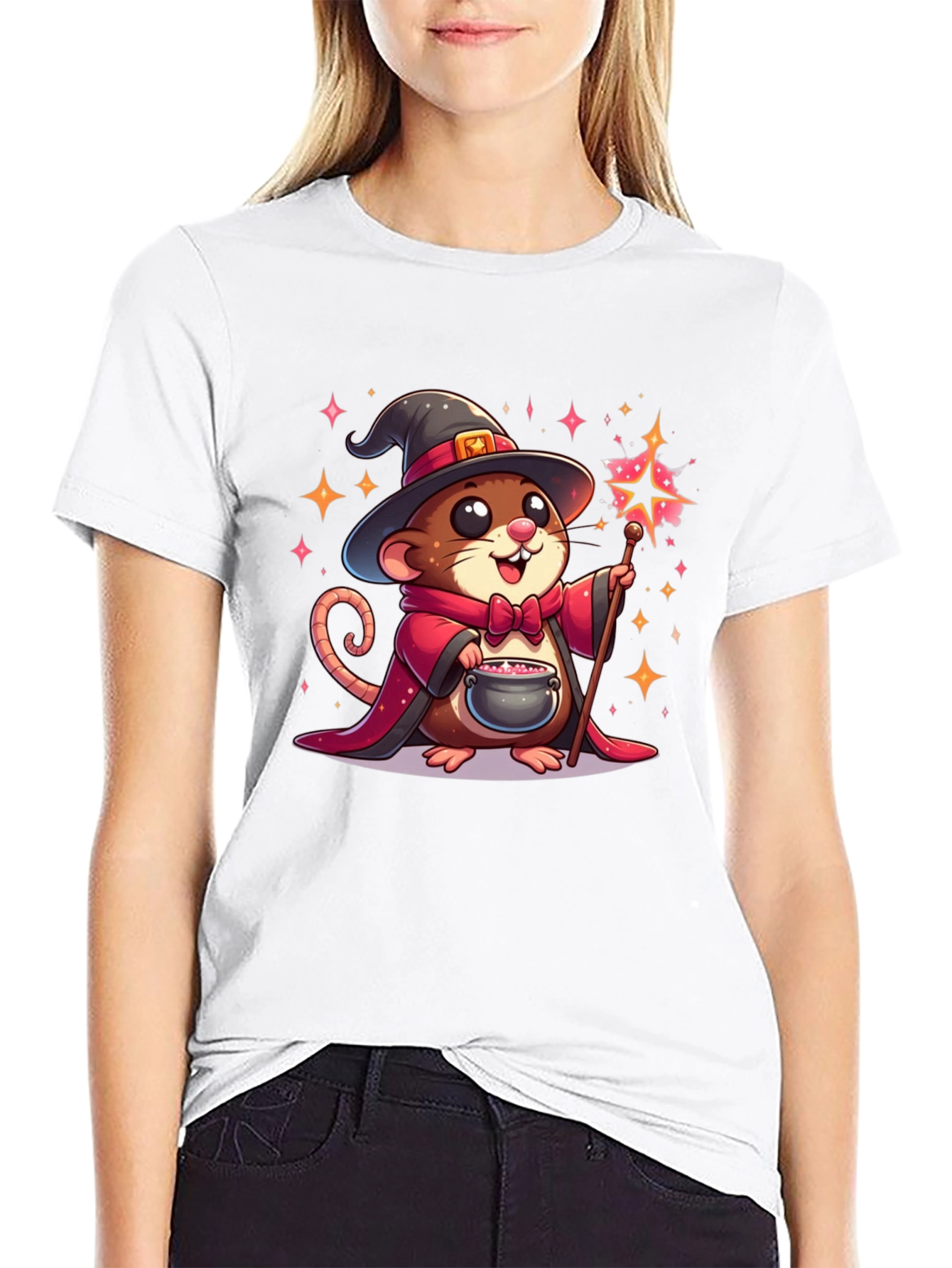 Wizard Mouse Graphic Tee - Magical Comfort