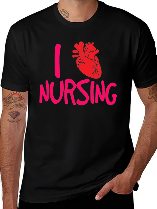 I Heart Nursing Tee - Black T-Shirt