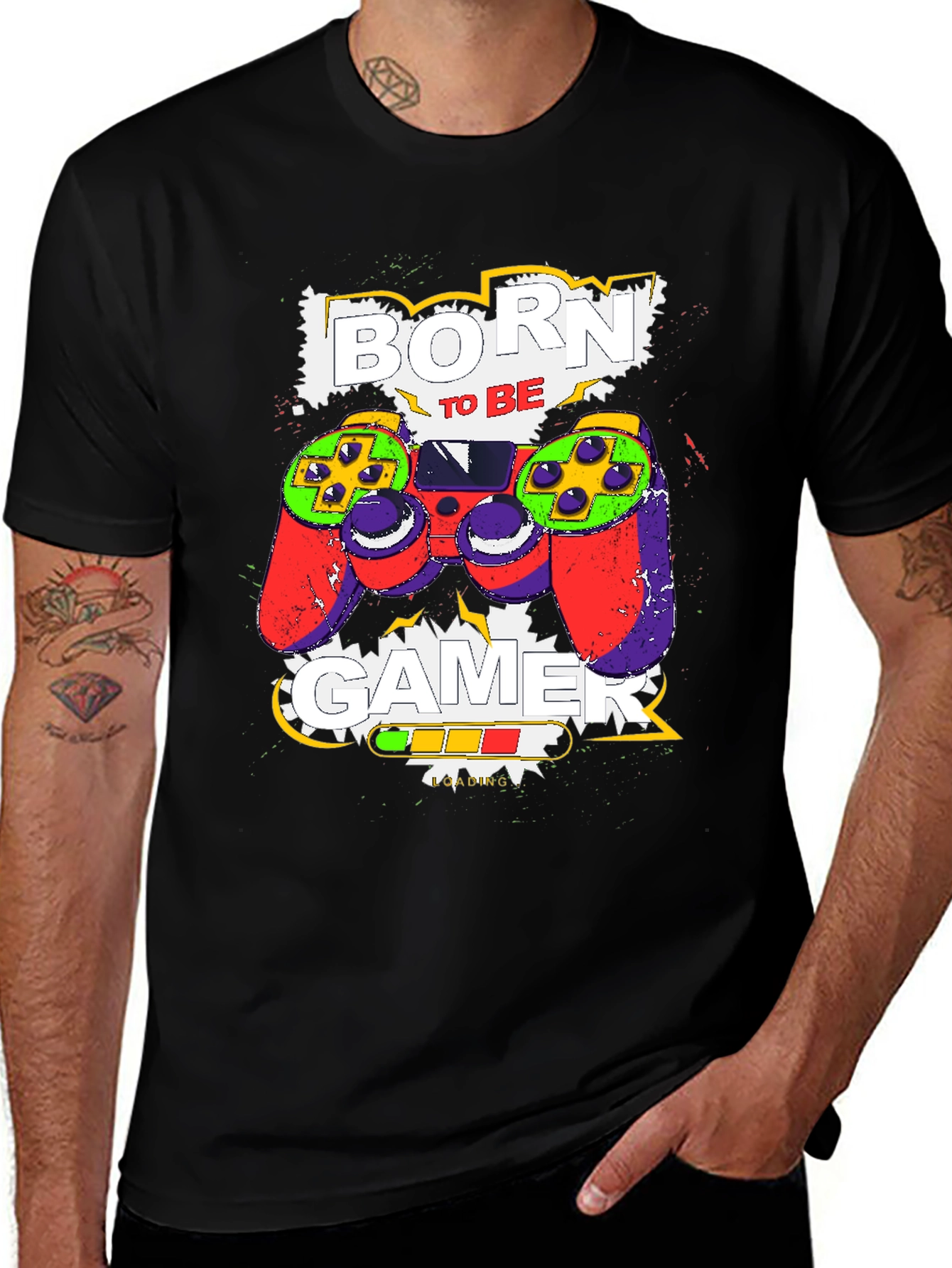 Born to Be Gamer Black T-Shirt