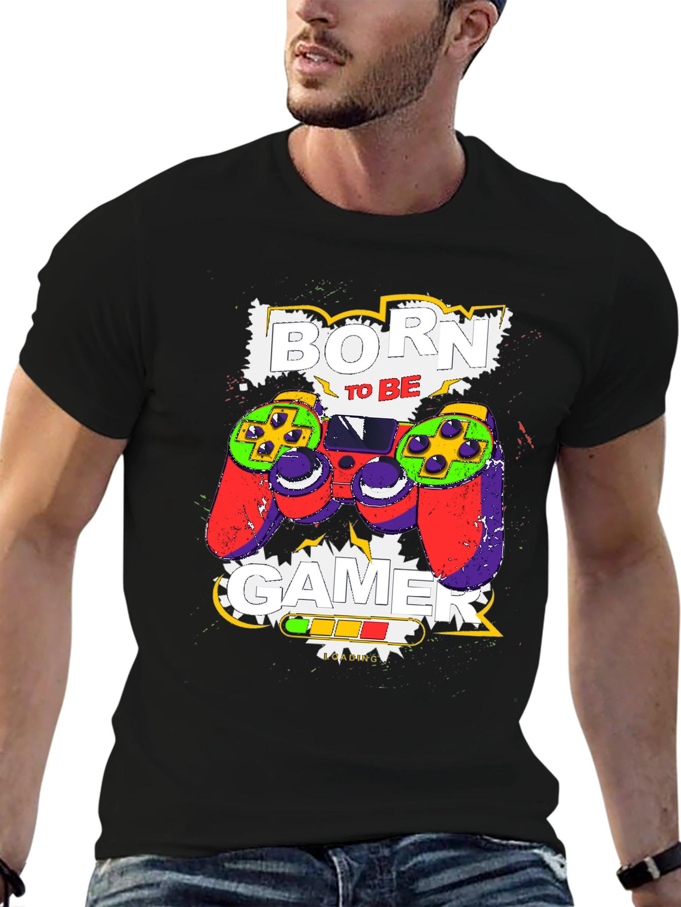 Born to Be Gamer Black T-Shirt