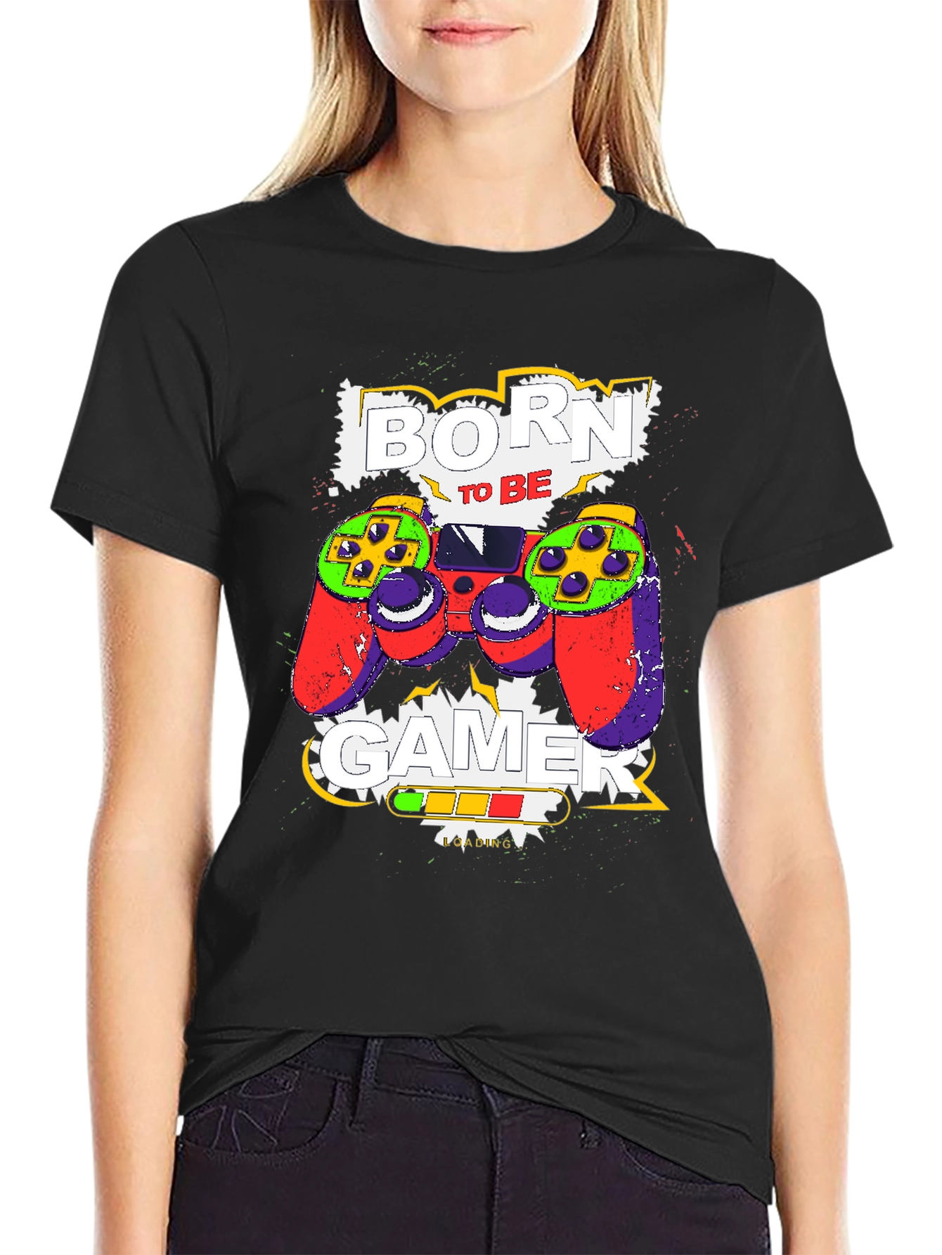 Born to Be Gamer Black T-Shirt