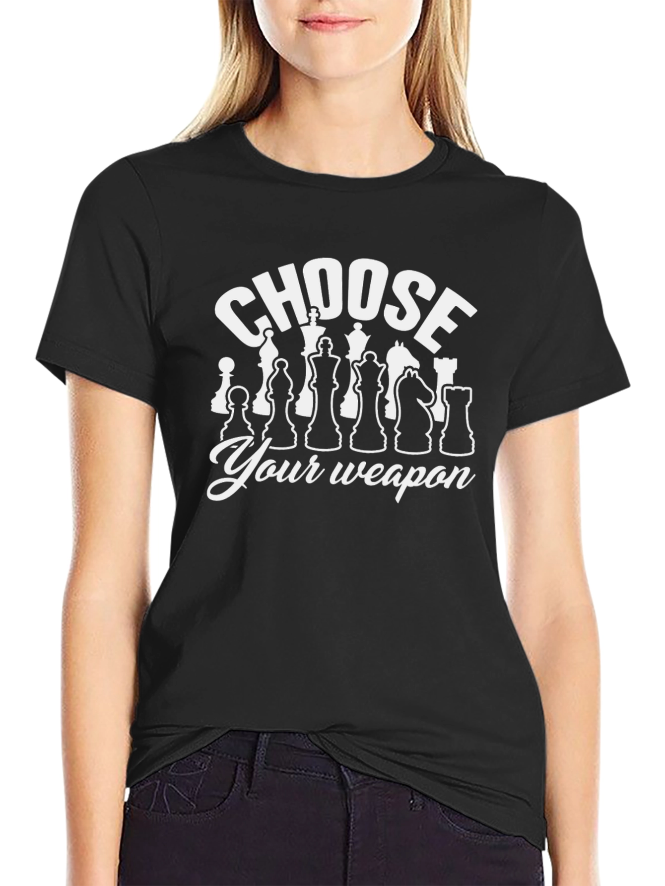 Choose Your Weapon Chess T-Shirt