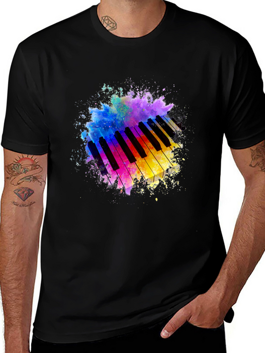 Colorful Piano Keys T-Shirt - Music Lover Tee